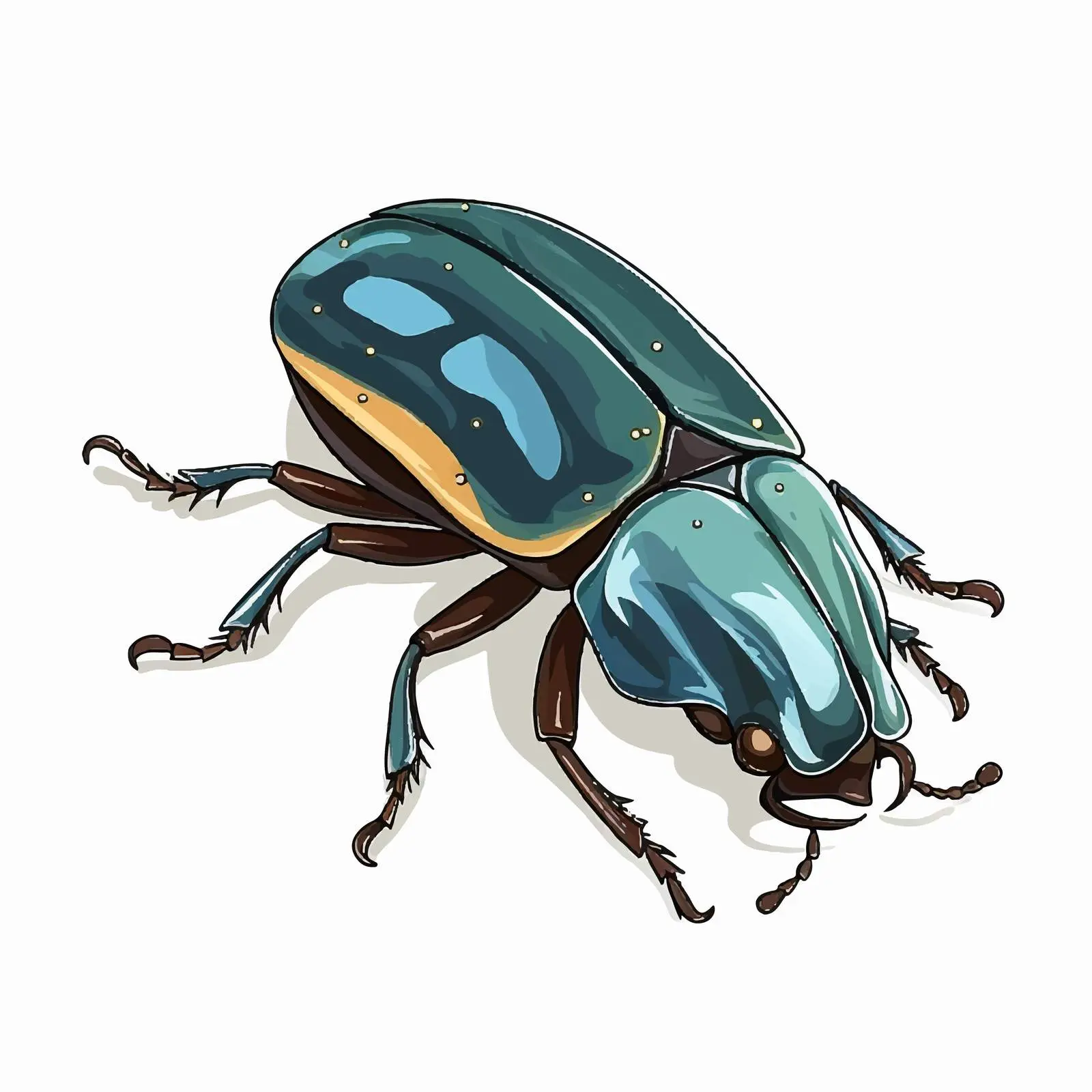 Cartoon Beetle Vector Sketch Illustration — free download from Dotvec