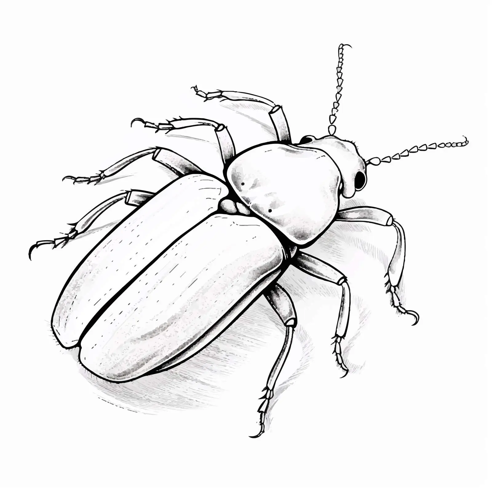 Cartoon Beetle Vector Sketch Illustration — free download from Dotvec