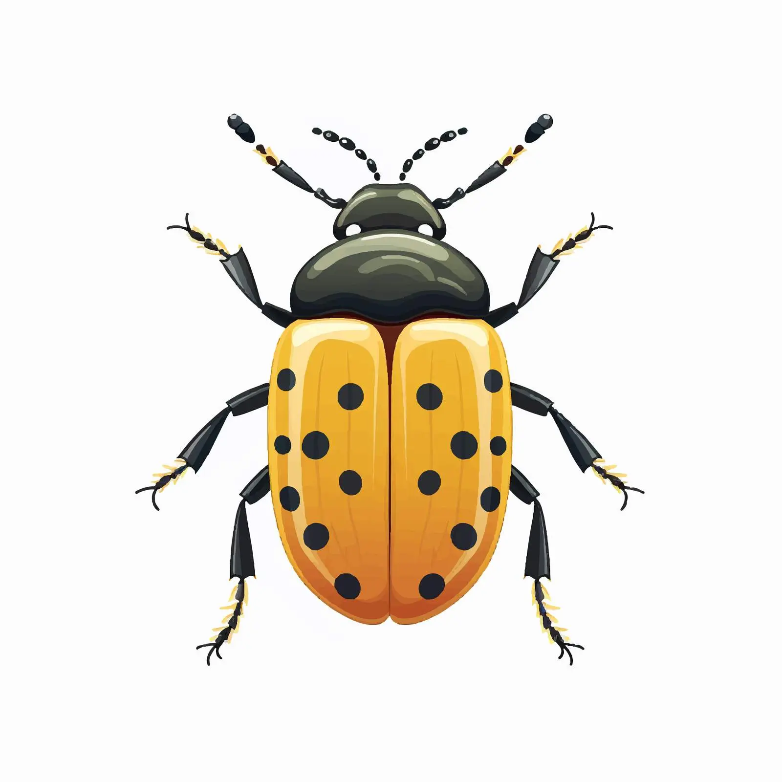 Top View Beetle Vector Illustration on White Background — free download from Dotvec
