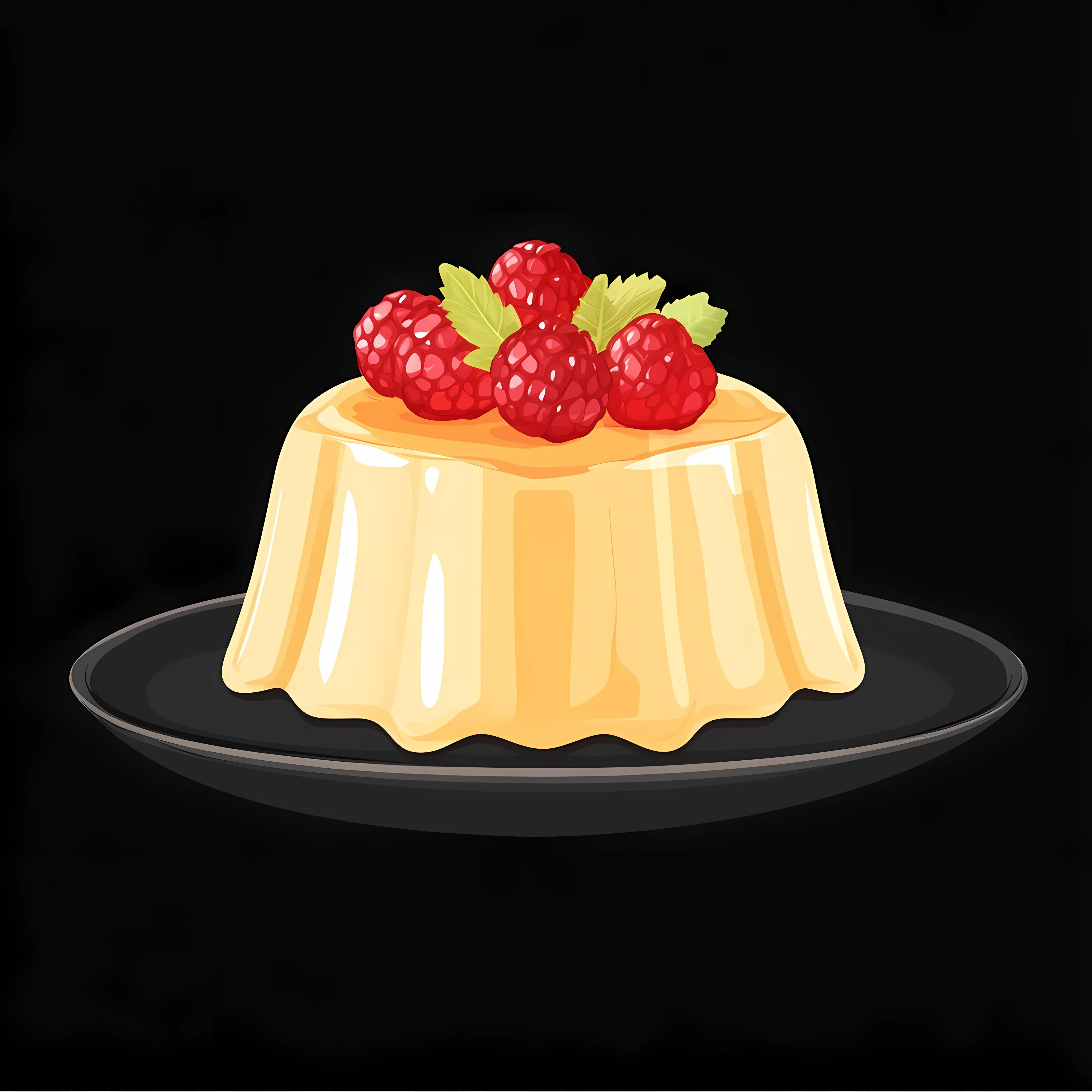 Beige Fruit Jelly Pudding Vector Illustration — free download from Dotvec