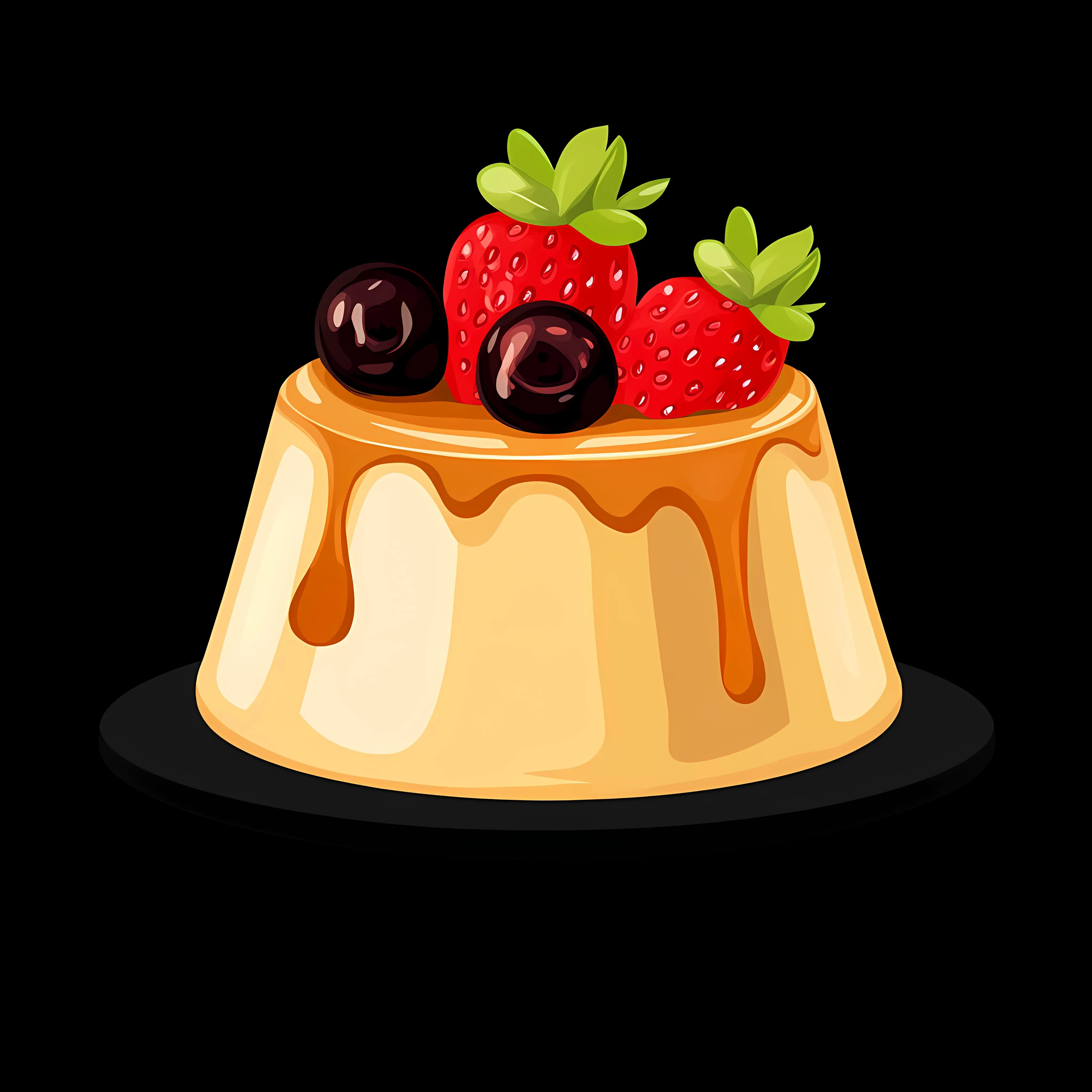 Beige Fruit Jelly Pudding Vector Illustration – free blog graphics image from Dotvec