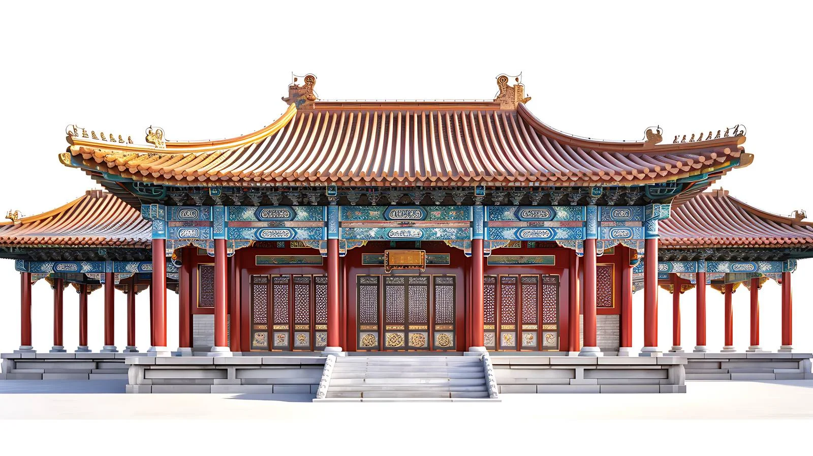 Beijing Xihuang Temple Front Hall Entrance — free download from Dotvec