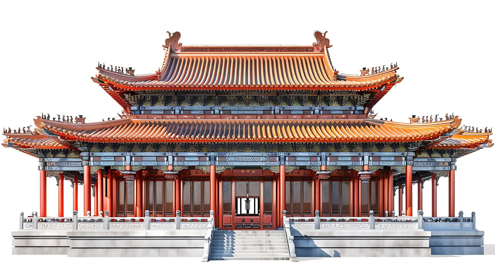 Serene Beijing Xihuang Temple Front Hall — free download from Dotvec