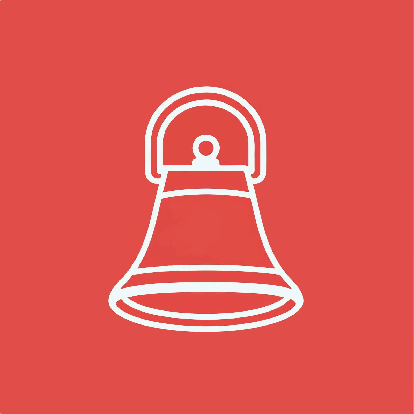 Bell Icon Vector on Red Background — free download from Dotvec