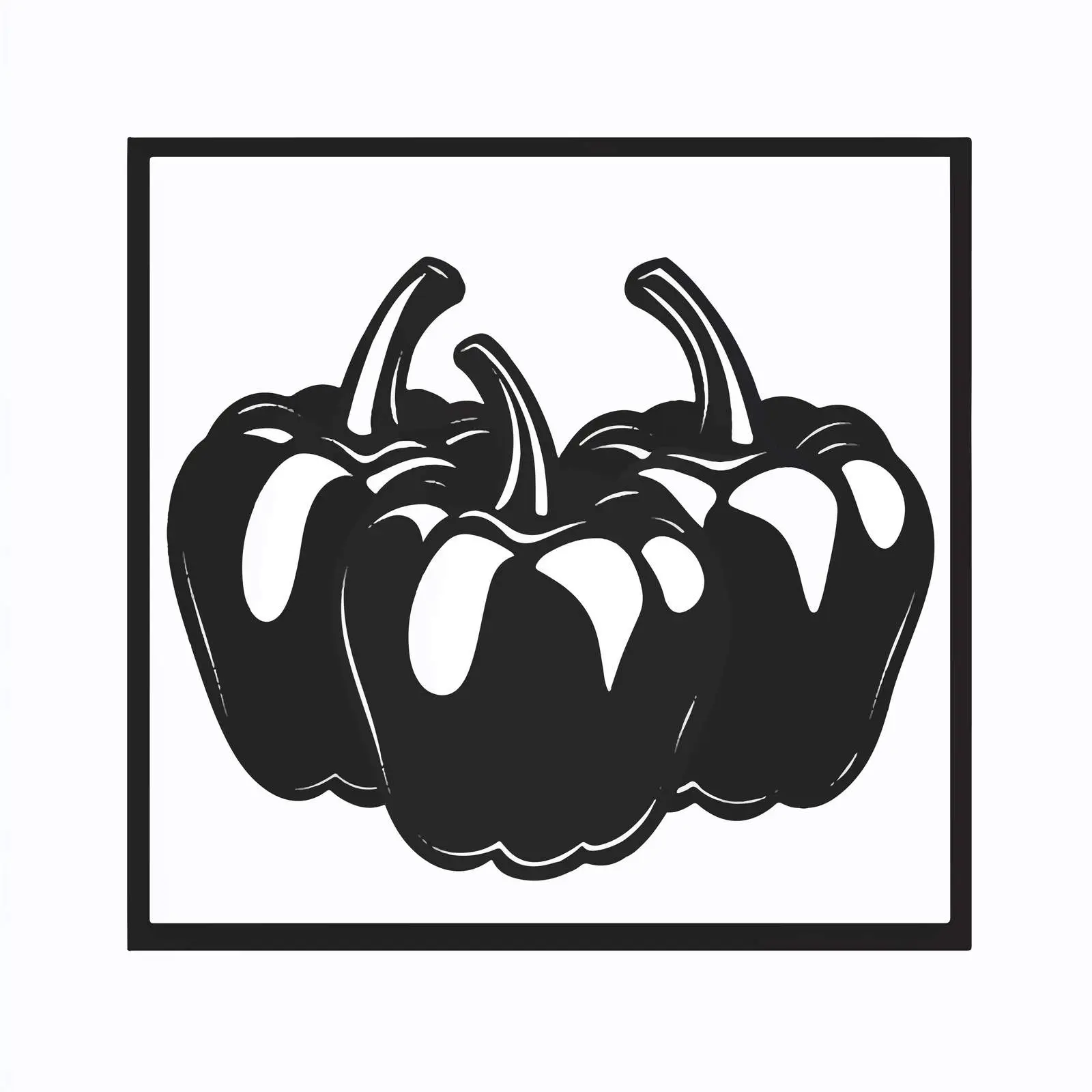 Bell Pepper Glyph Icon Illustration — free download from Dotvec