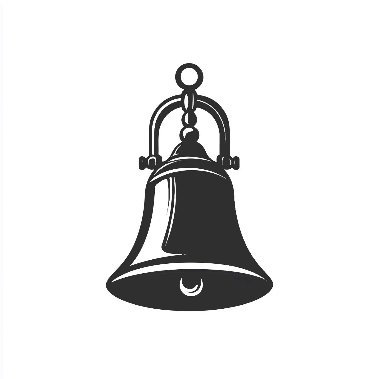 Bell Silhouette Isolated on White Background — free download from Dotvec
