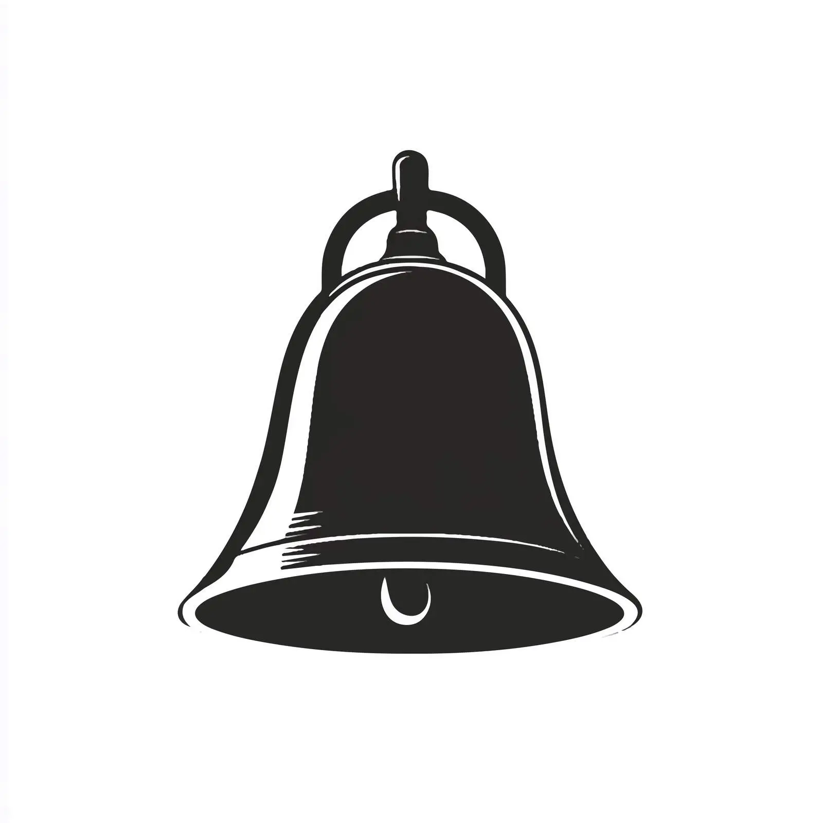 Bell Silhouette on White Background — free download from Dotvec