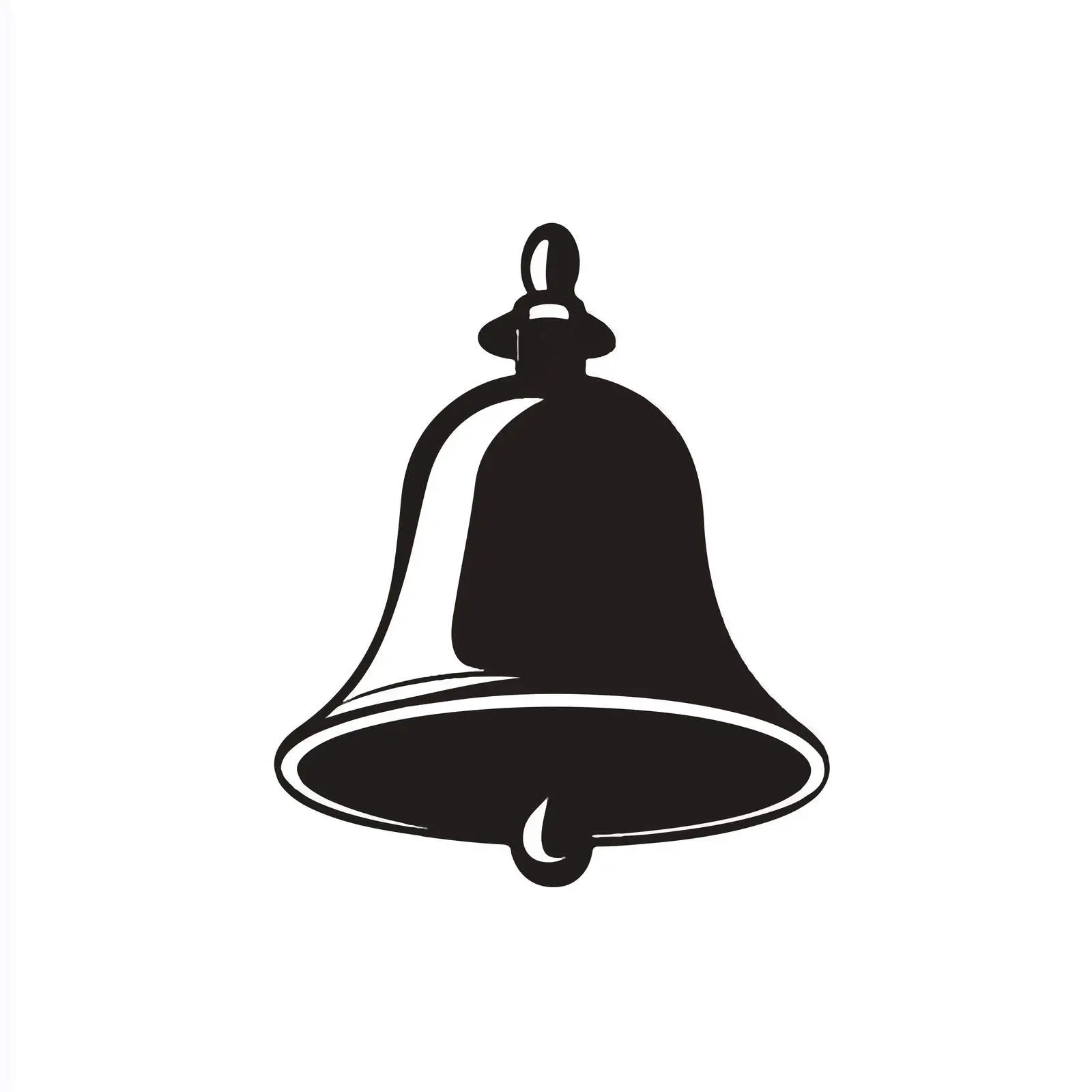 Bell Silhouette on White Background — free download from Dotvec
