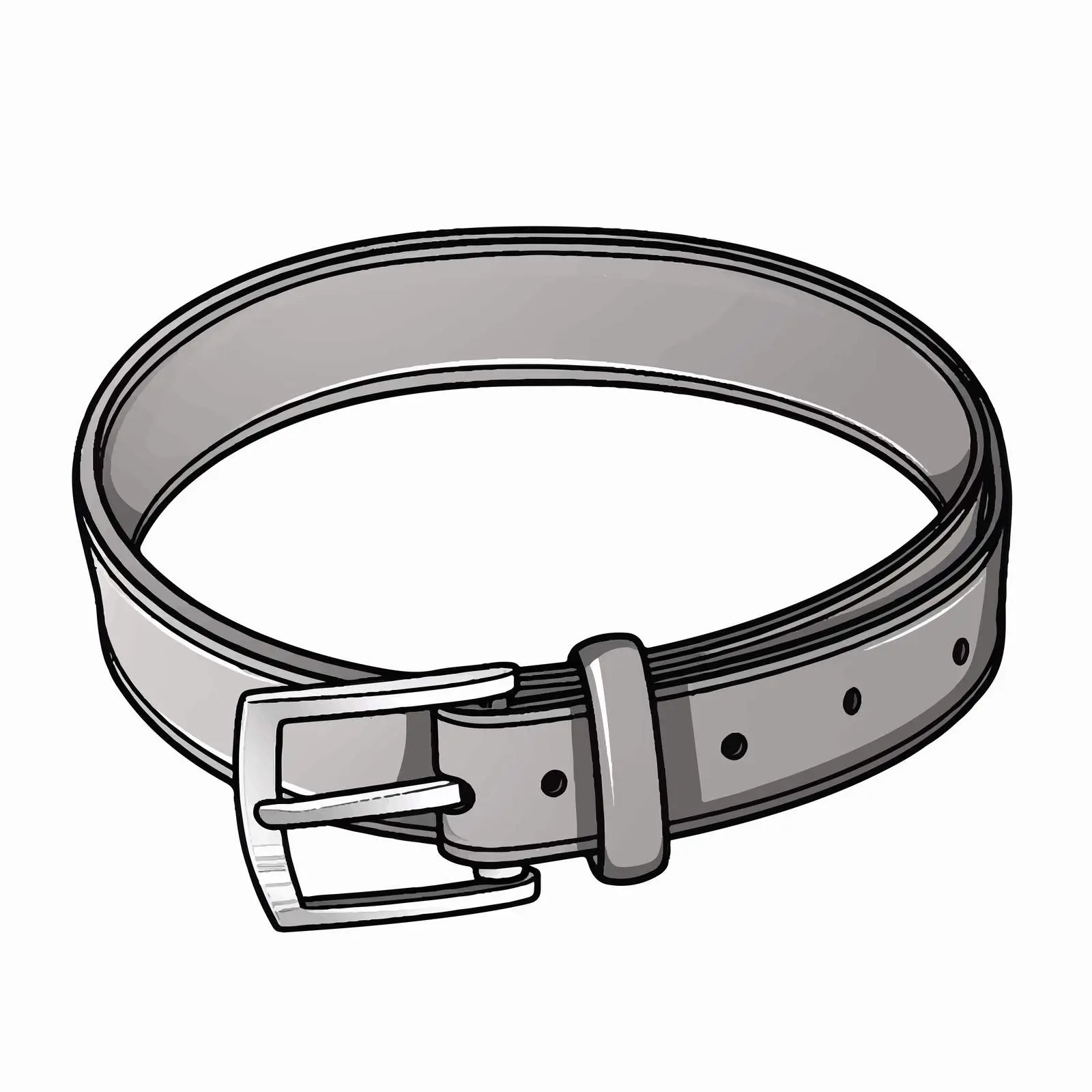 Belt Outline Vector Illustration on White Background — free download from Dotvec