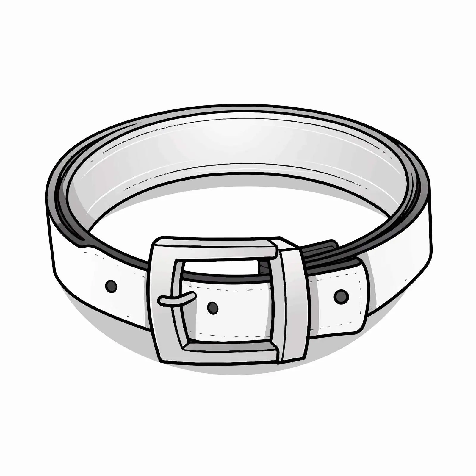 Belt Outline Vector Illustration on White Background — free download from Dotvec