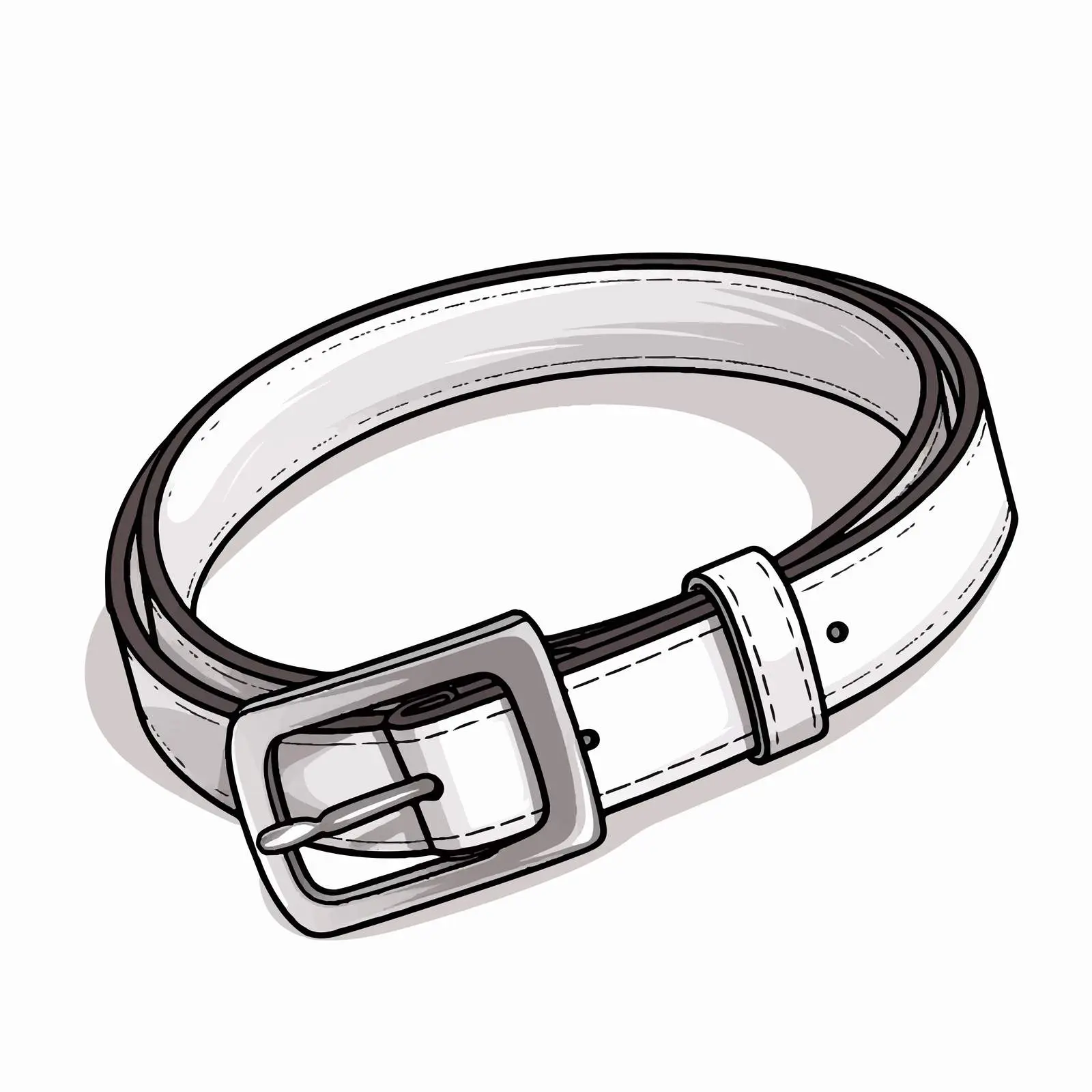 Belt Outline Vector Illustration on White Background — free download from Dotvec