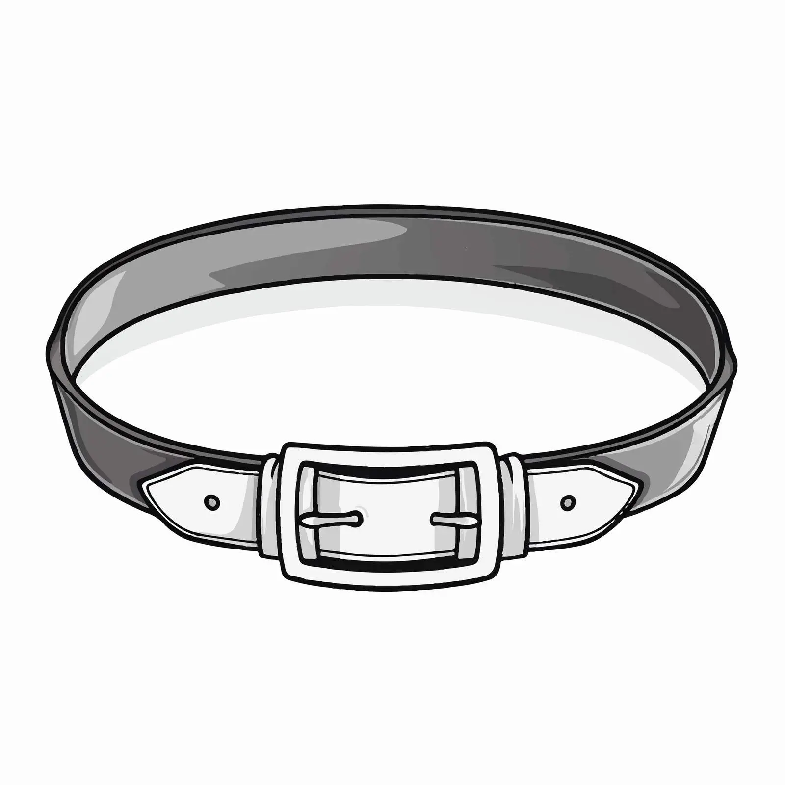 Belt Outline Vector Illustration on White Background – free web use image from Dotvec