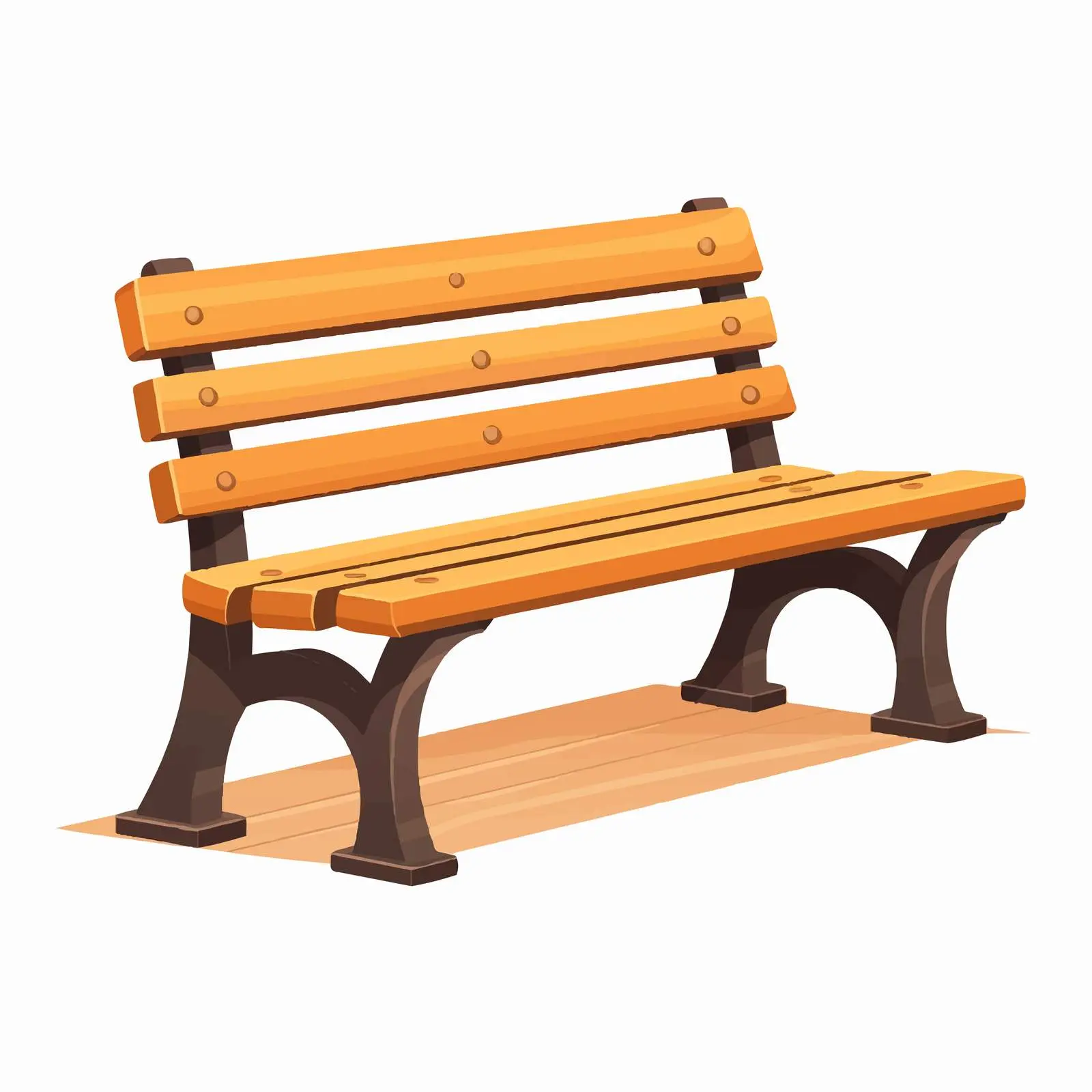 Cartoon Bench Vector Illustration on White Background – free bench image from Dotvec