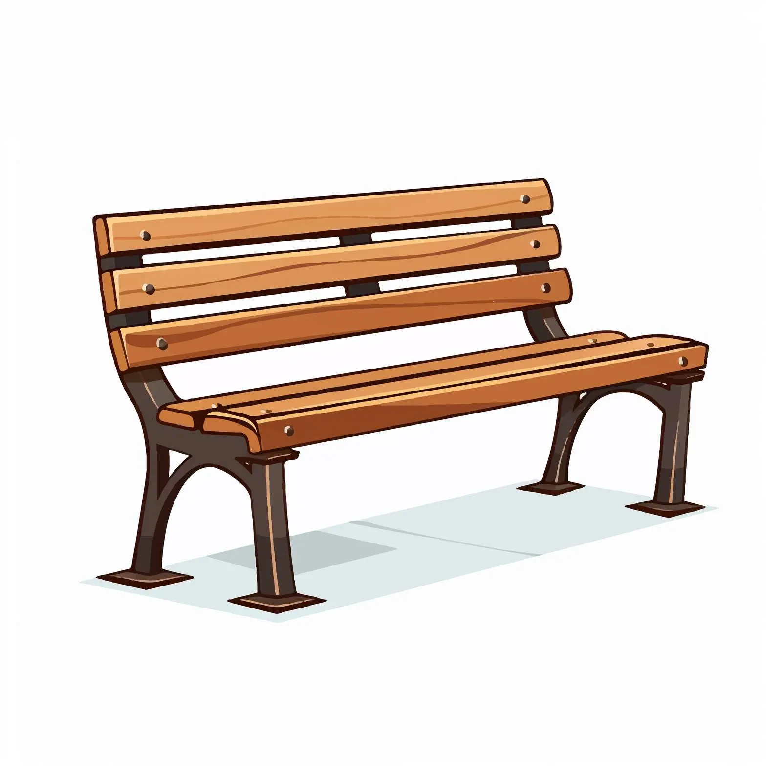 Cartoon Bench Vector Illustration on White Background – free bench image from Dotvec
