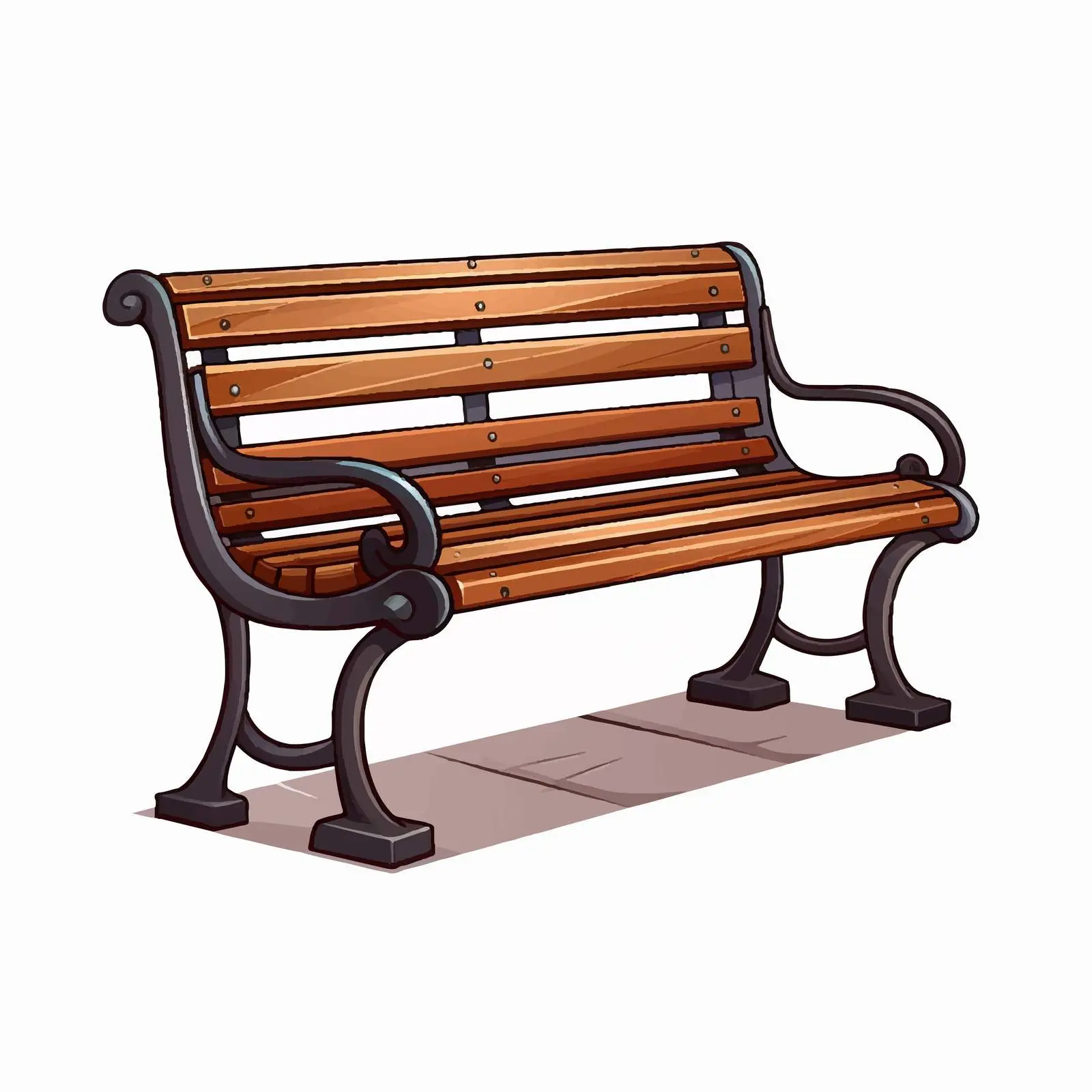 Cartoon Bench Vector Illustration Isolated Design – free bench image from Dotvec