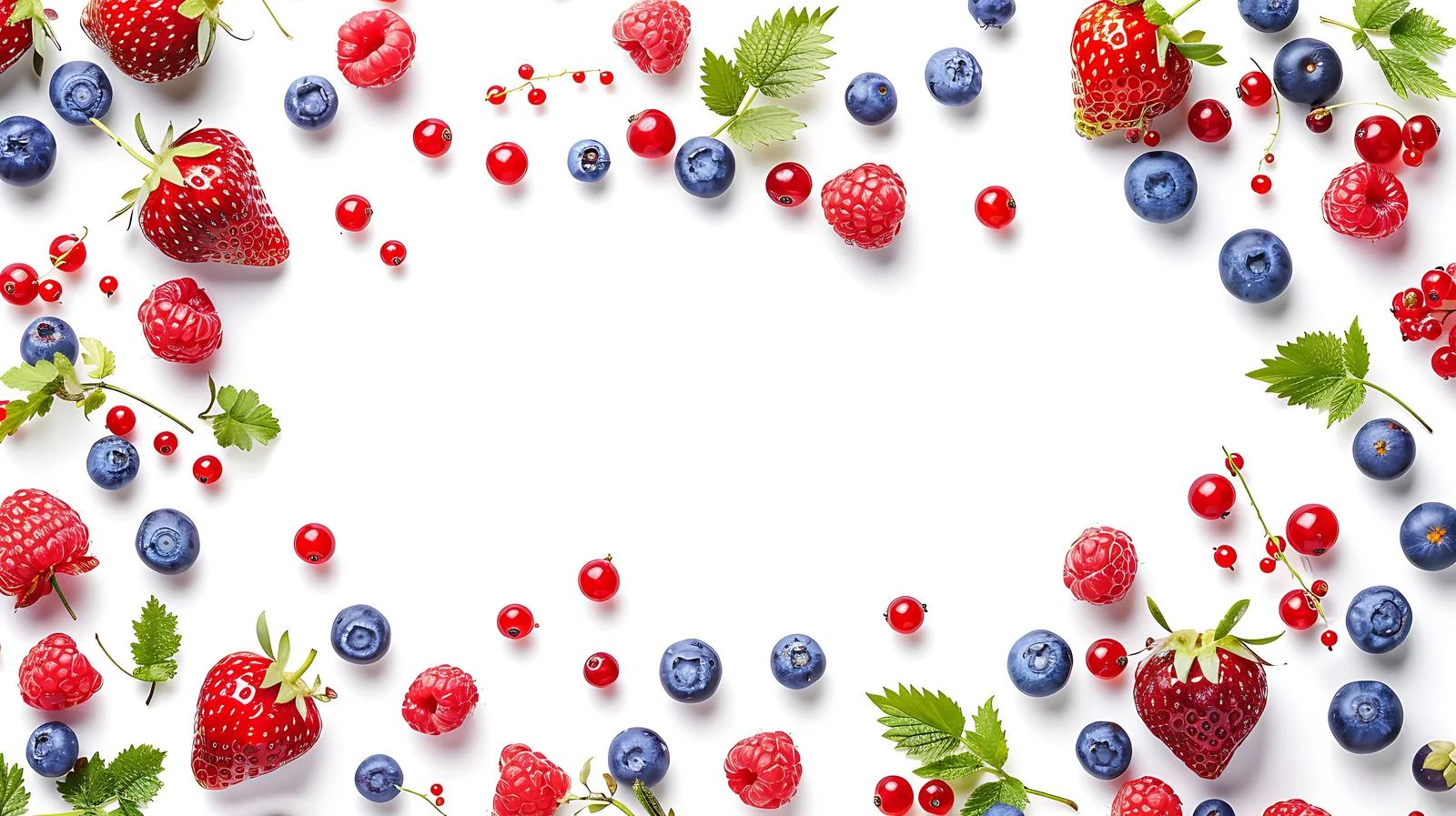 Berry Border on White Background — free download from Dotvec