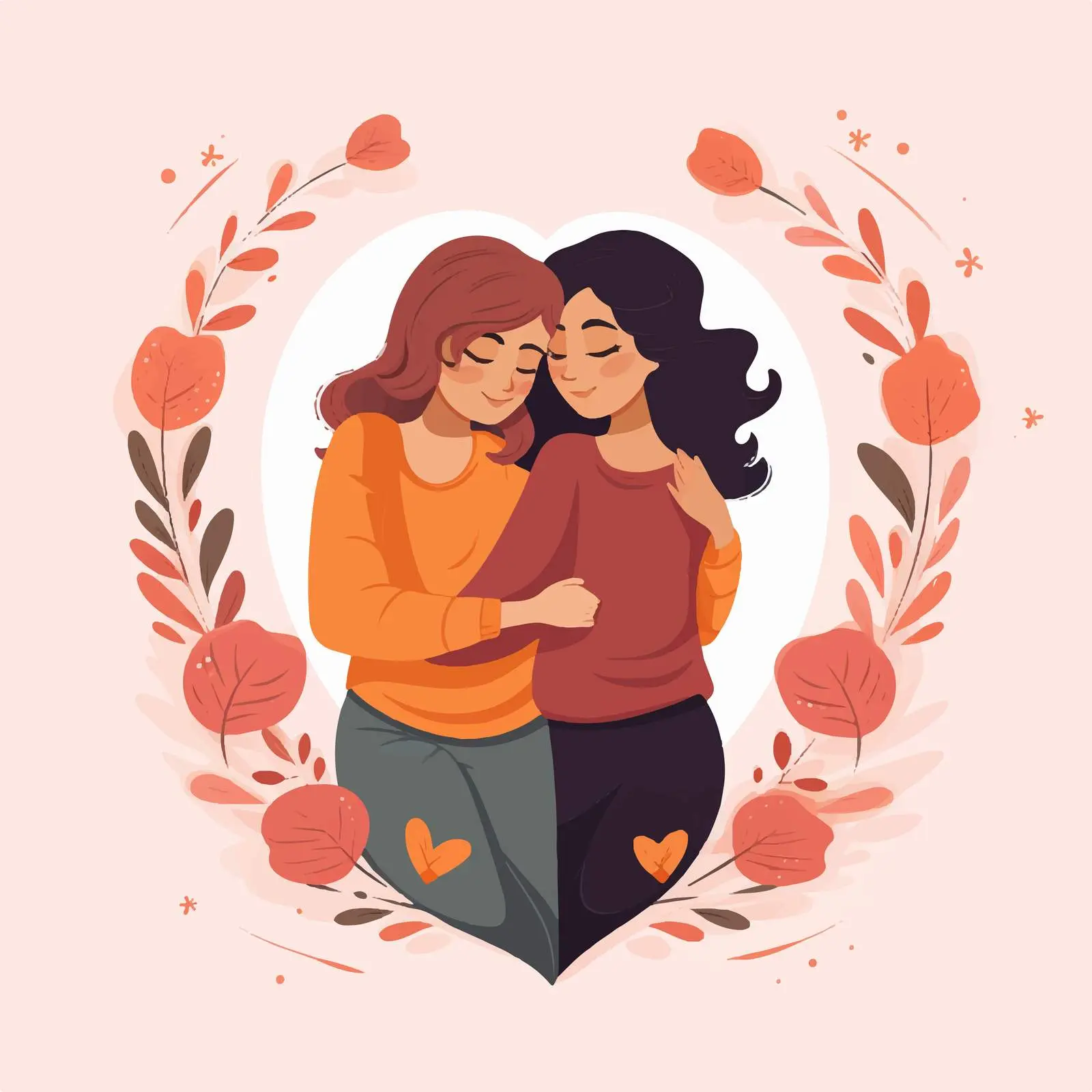 Best Friends Forever Cartoon Logo with Two Girls — free download from Dotvec