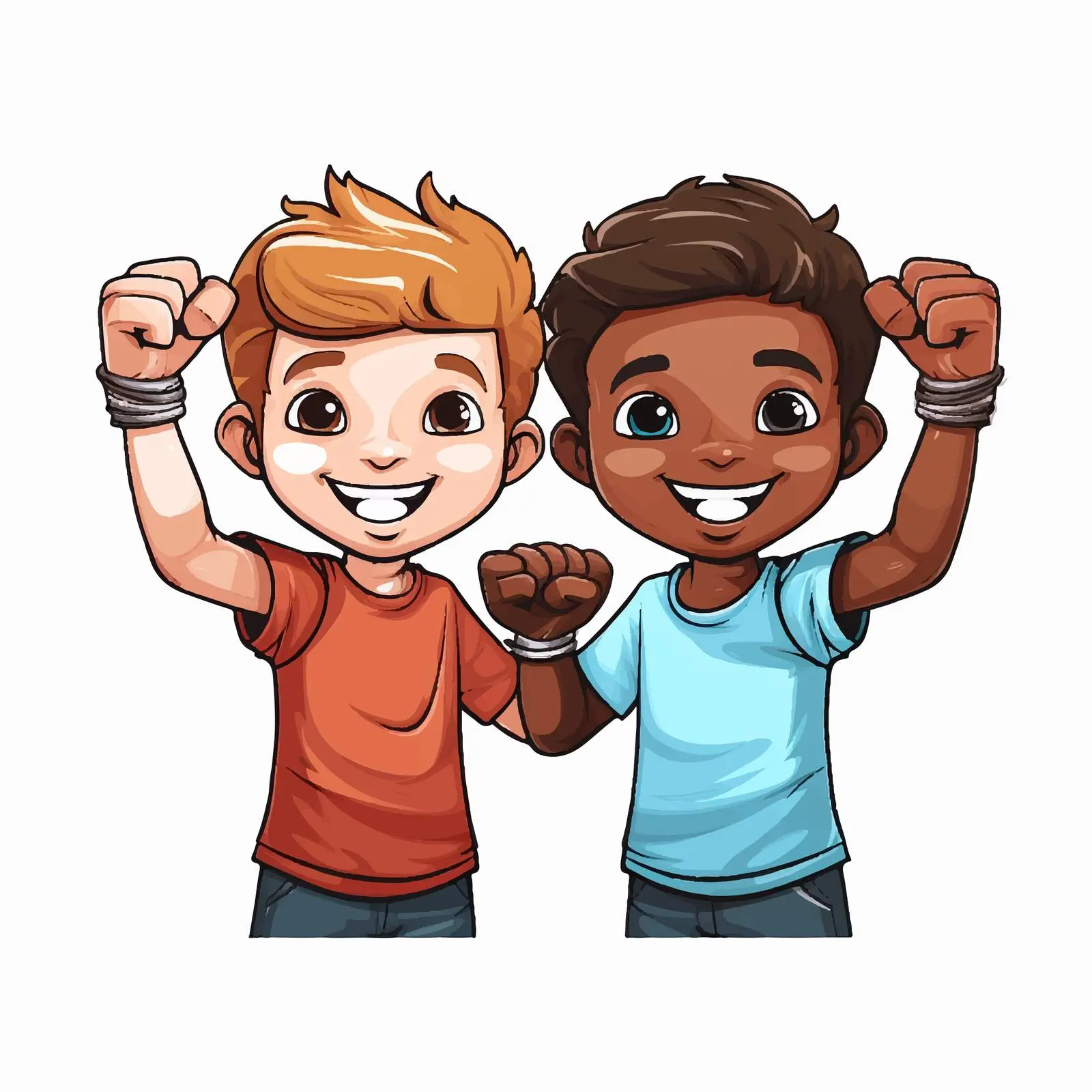Best Friends Forever Fist Hands Illustration — free download from Dotvec