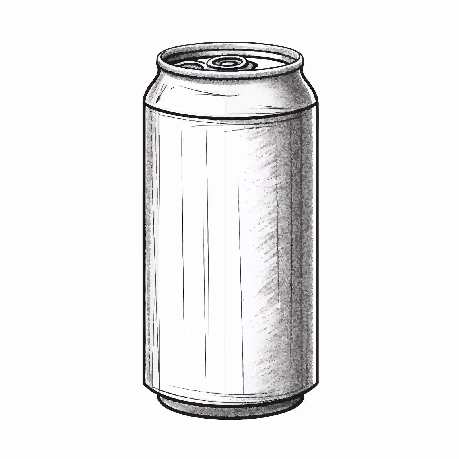 Vector Beverage Can Sketch on White Background — free download from Dotvec