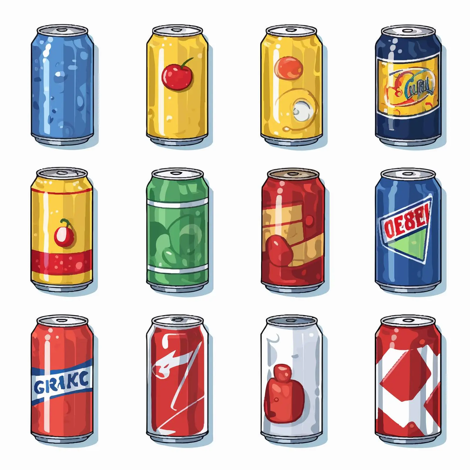 Vector Illustration of Beverage Cans — free download from Dotvec