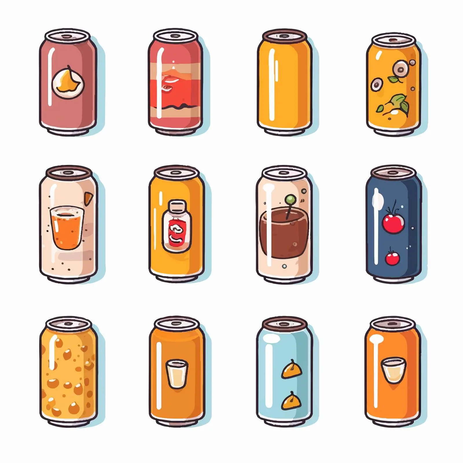 Beverage Cans Vector Illustration on White Background – free aluminum image from Dotvec