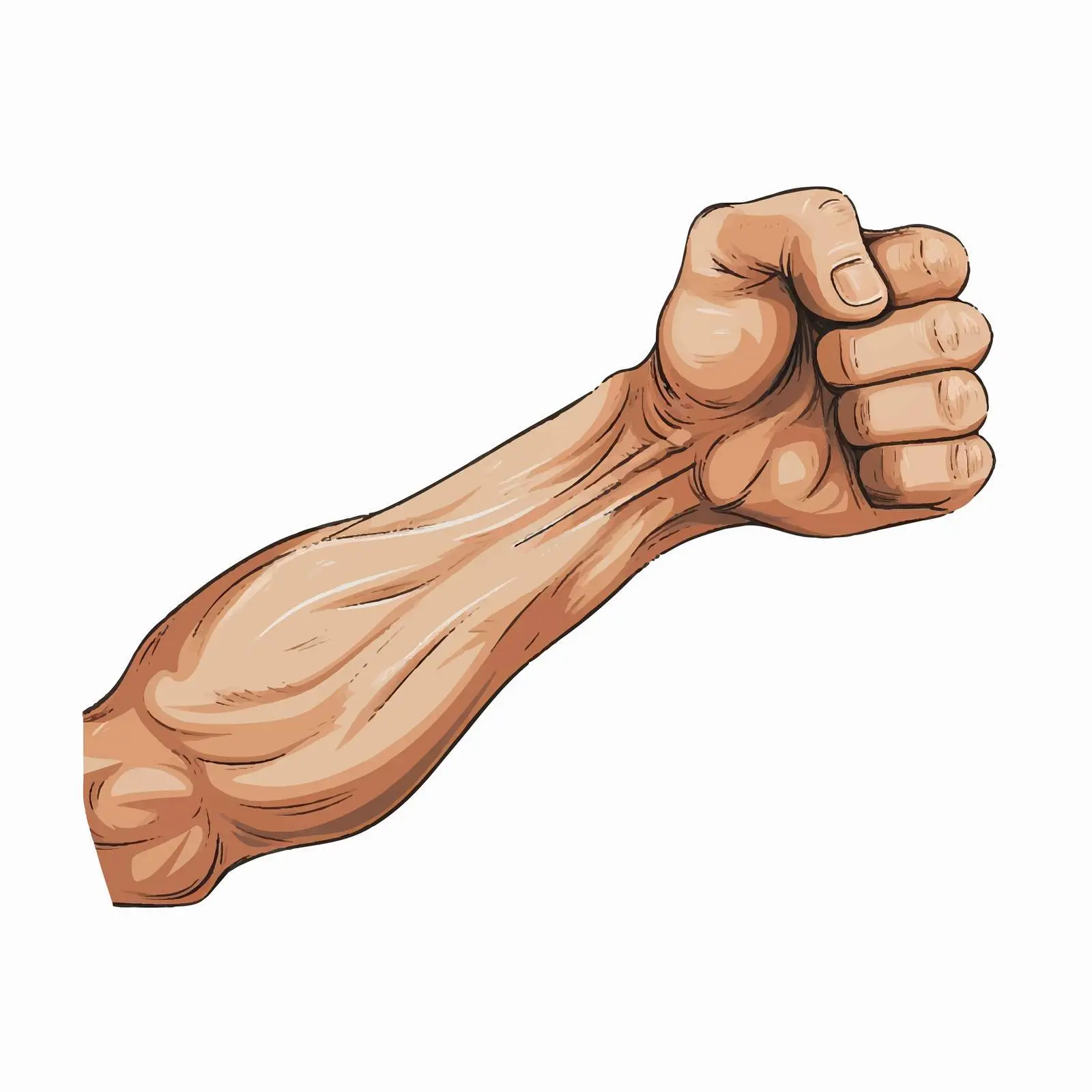 Biceps and Triceps Hand Vector Illustration – free fitness vector image from Dotvec
