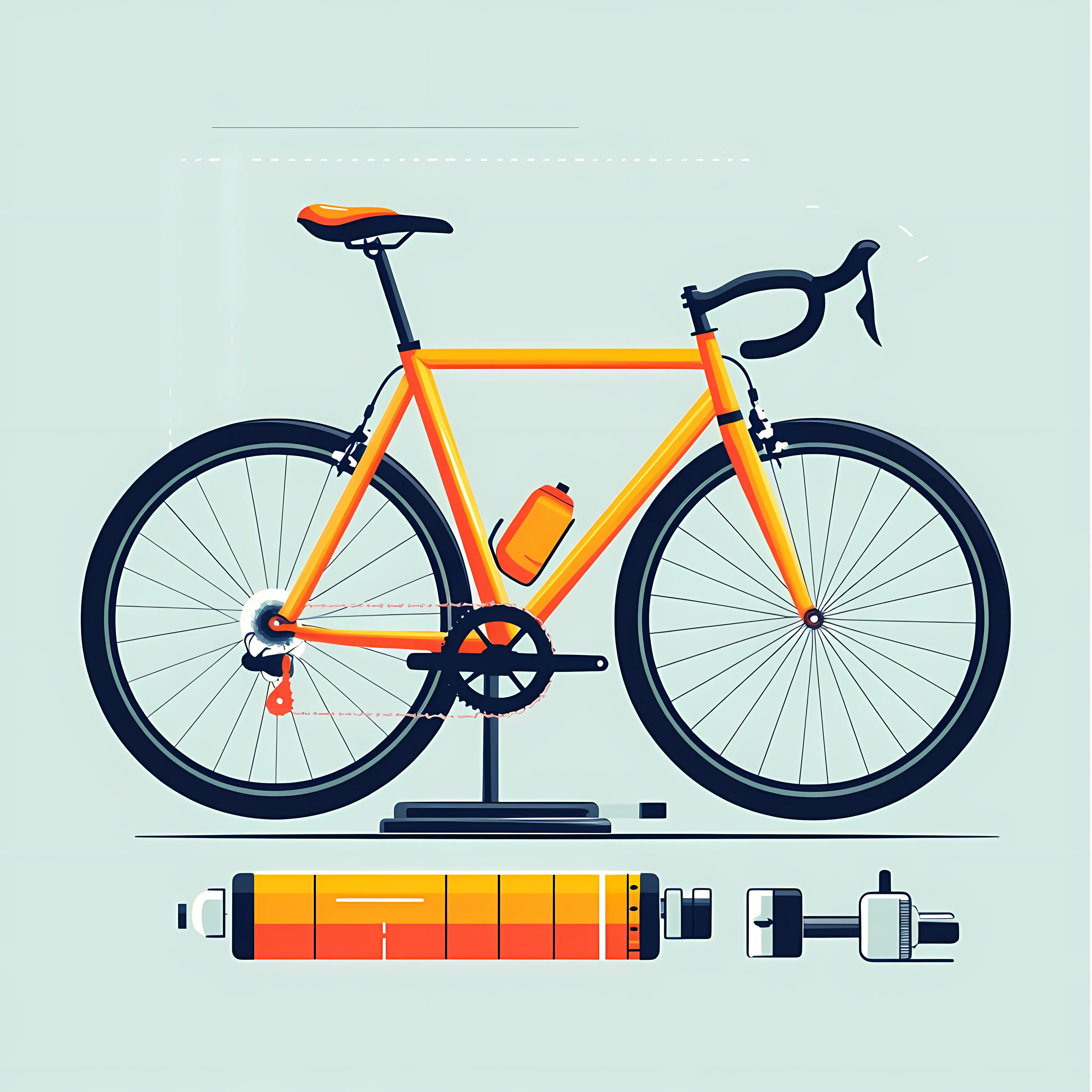 Bicycle Pump Equipment Vector Illustration — free download from Dotvec