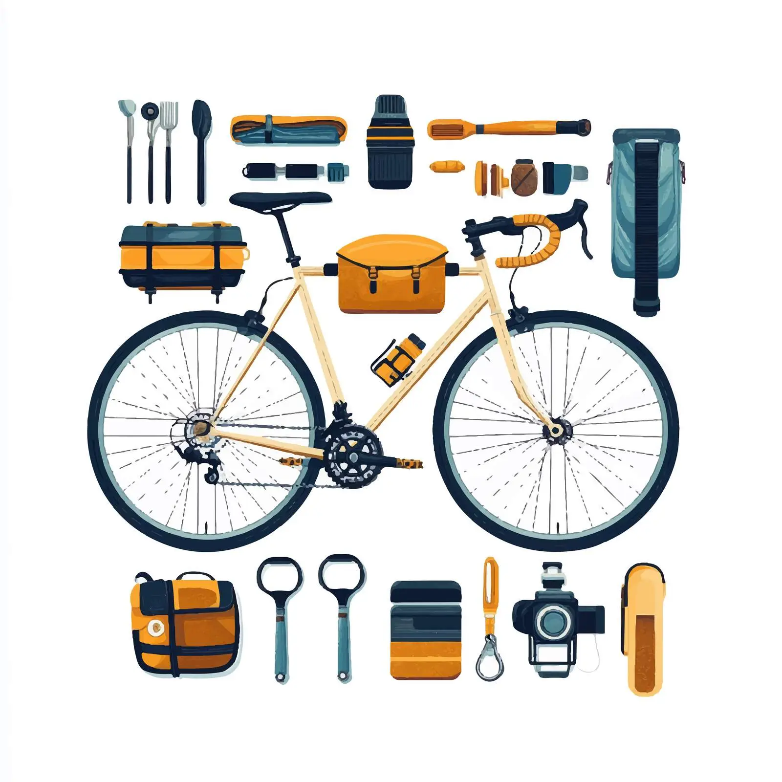 Travel Gear for Bicycling Adventures — free download from Dotvec