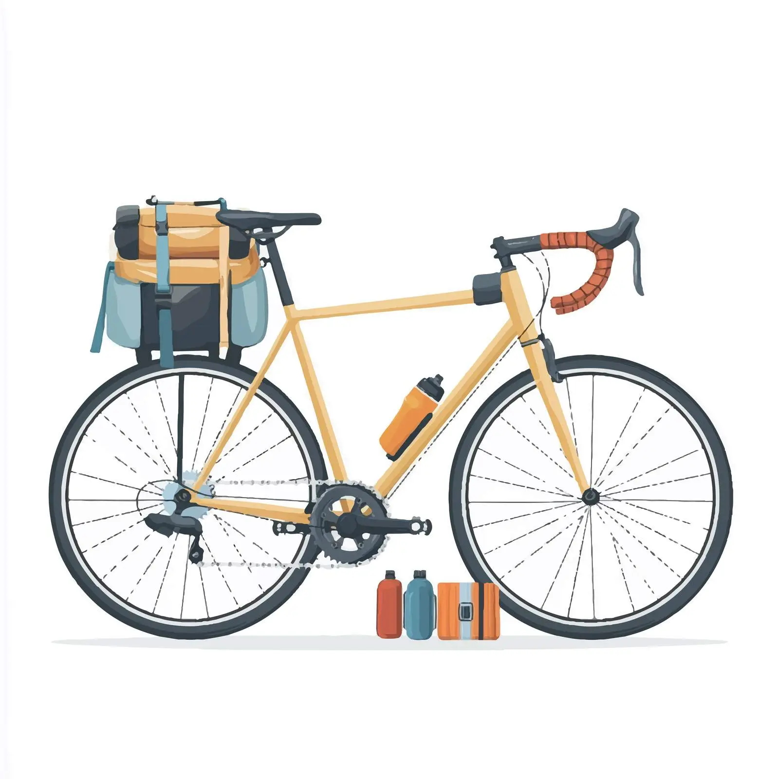 Bicycle Equipment for Travel Adventures — free download from Dotvec