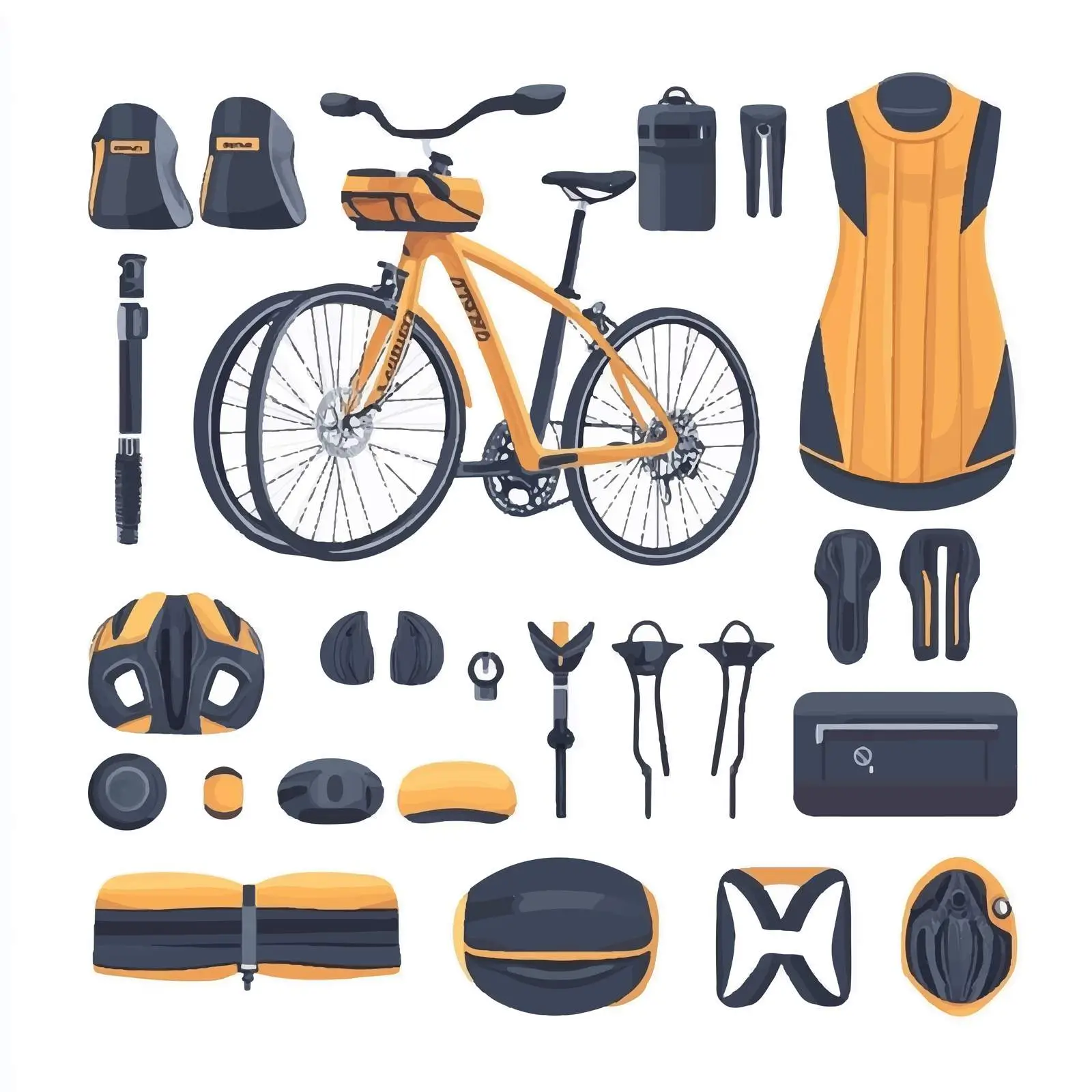 Bicycle Equipment Vector Design — free download from Dotvec