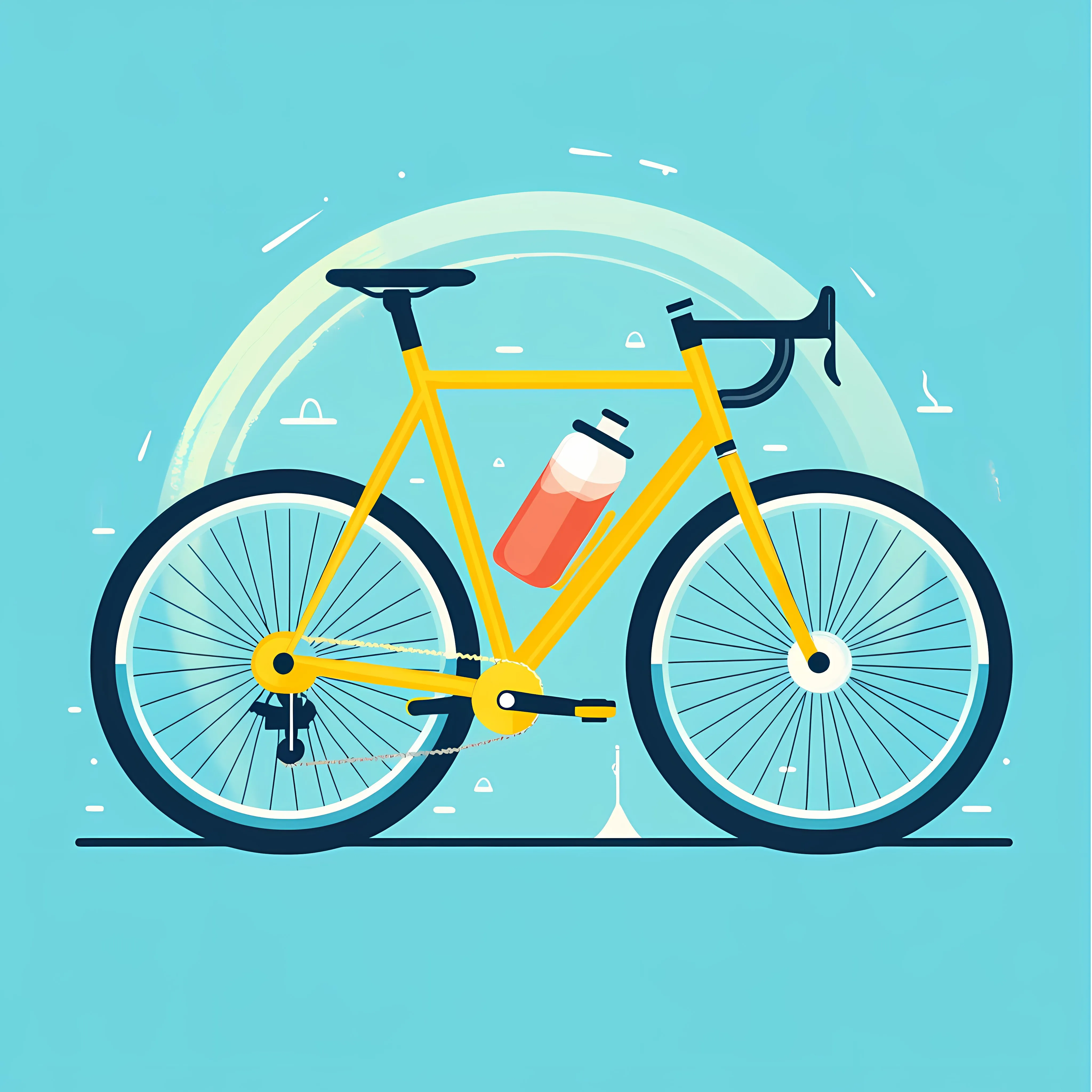 Flat Vector Illustration of Bicycle Water Bottle — free download from Dotvec