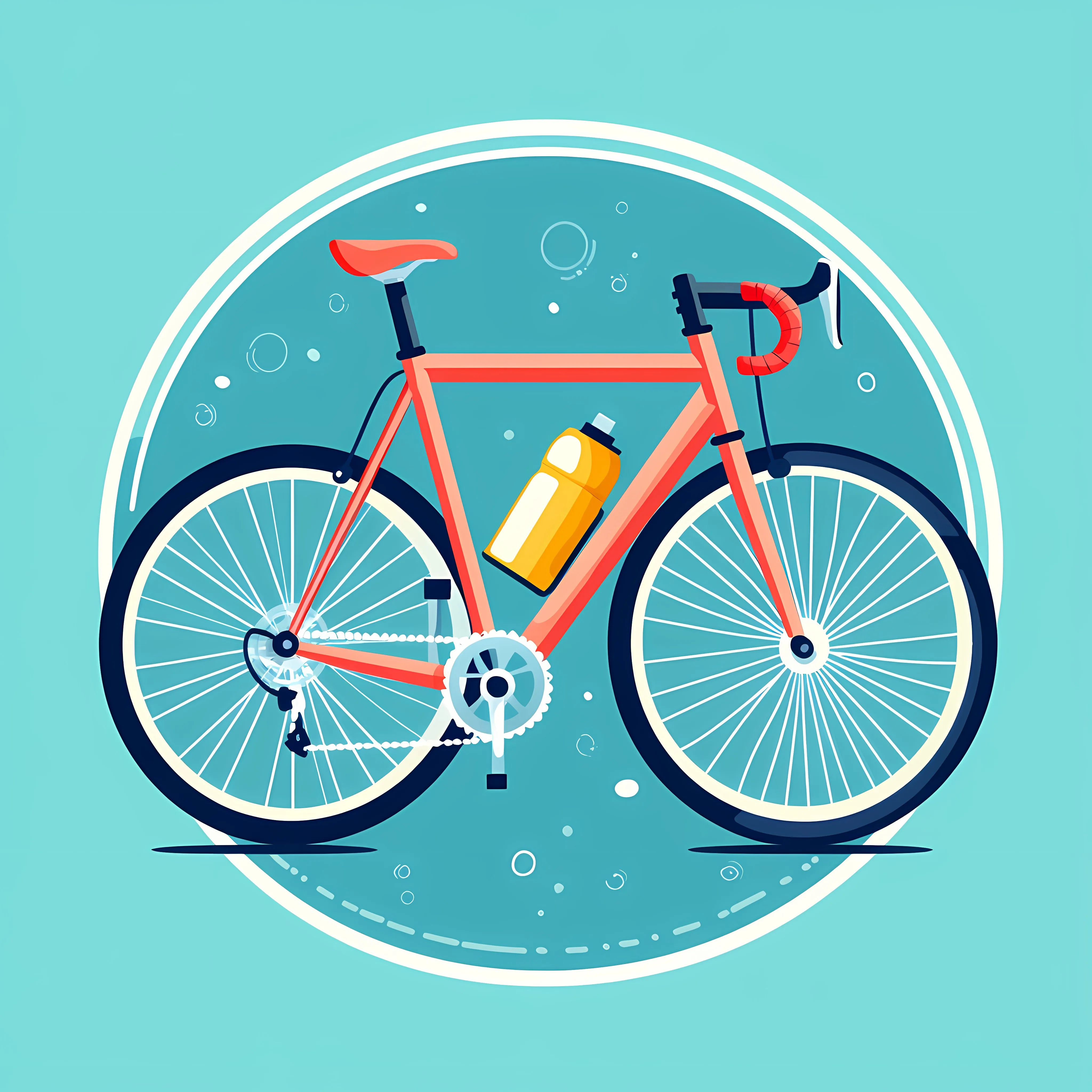 Bicycle Water Bottle Flat Vector Illustration — free download from Dotvec