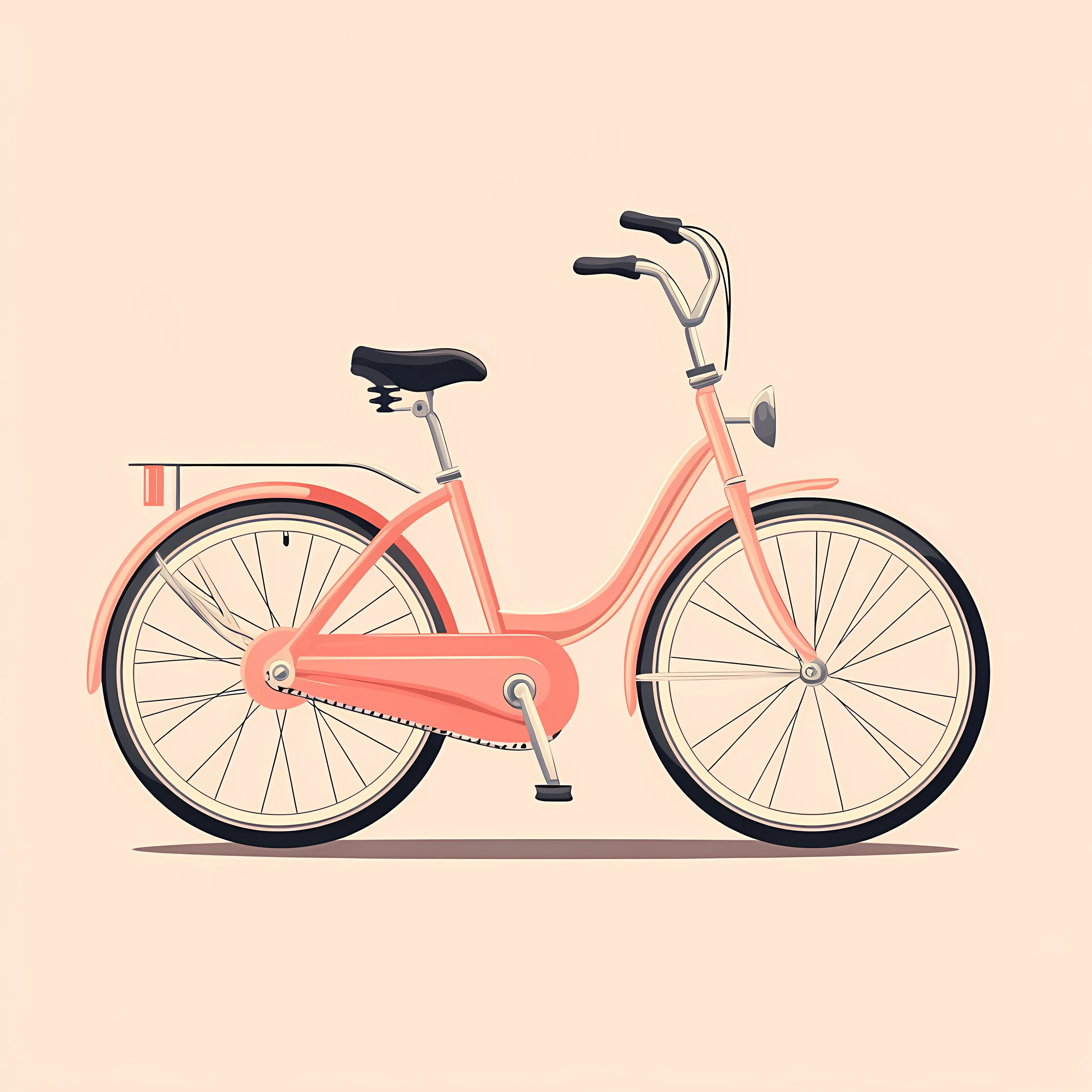 Flat Bicycle Vector Illustration in Frame — free download from Dotvec