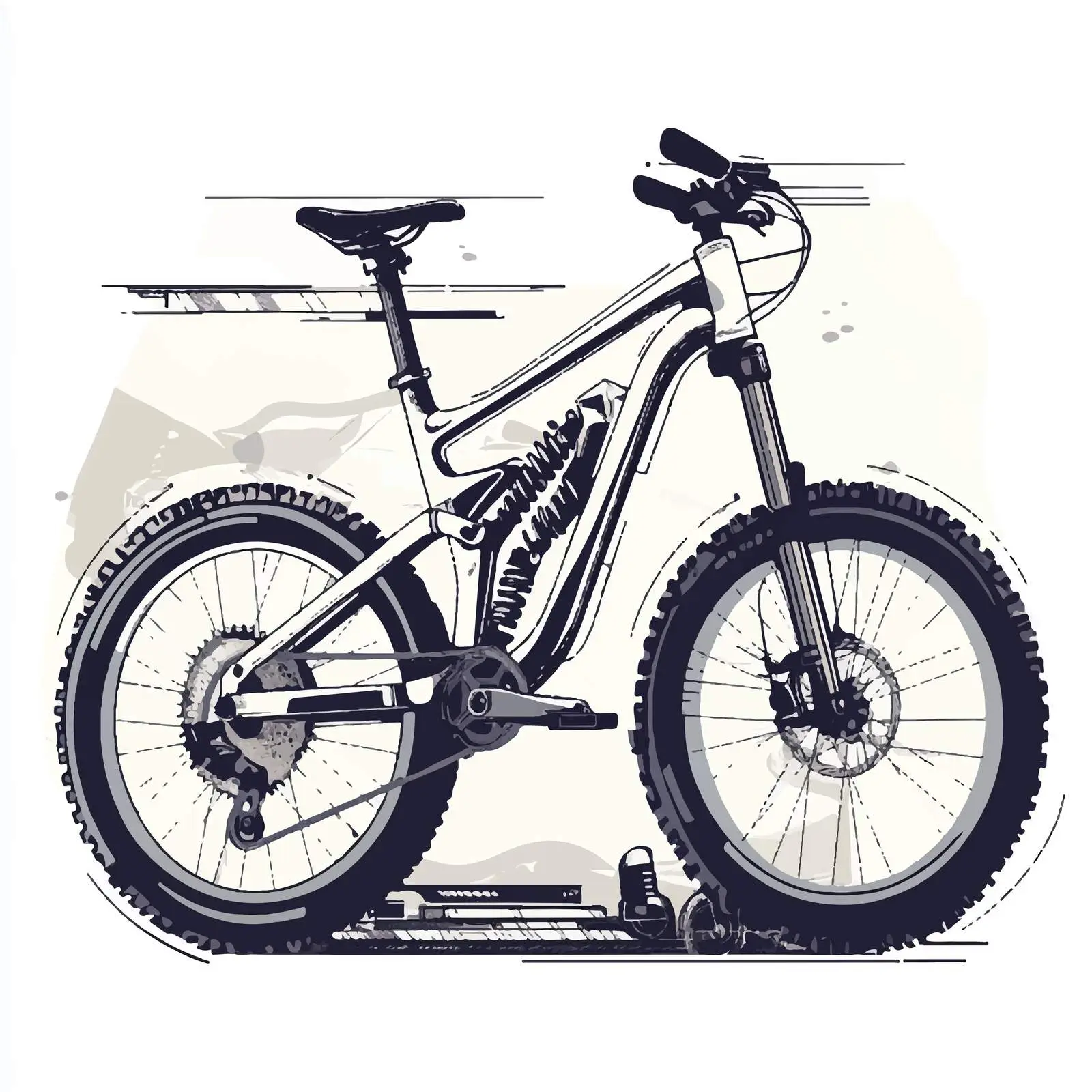 Bicycle Flat Vector Illustration — free download from Dotvec