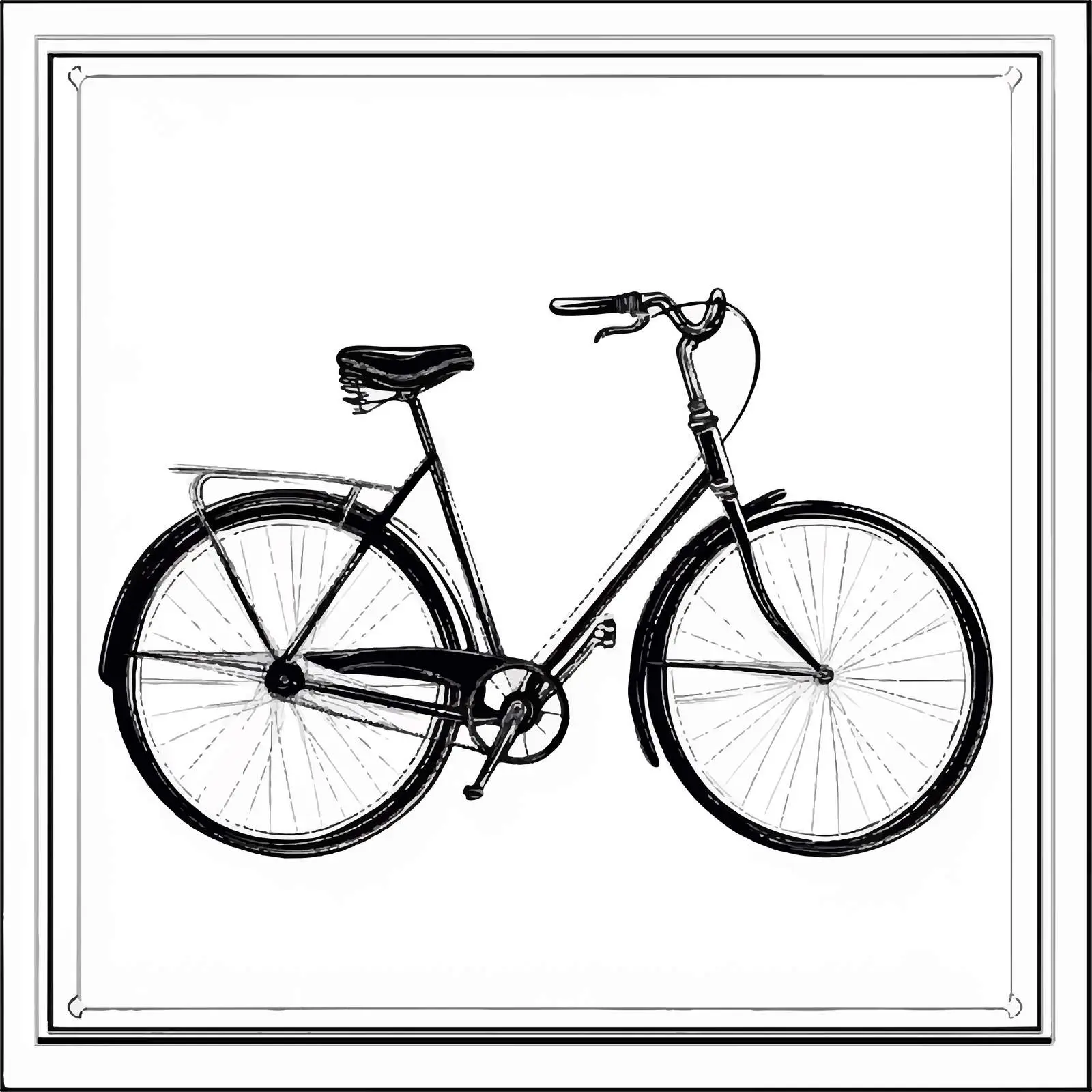 Flat Bicycle Vector Illustration — free download from Dotvec