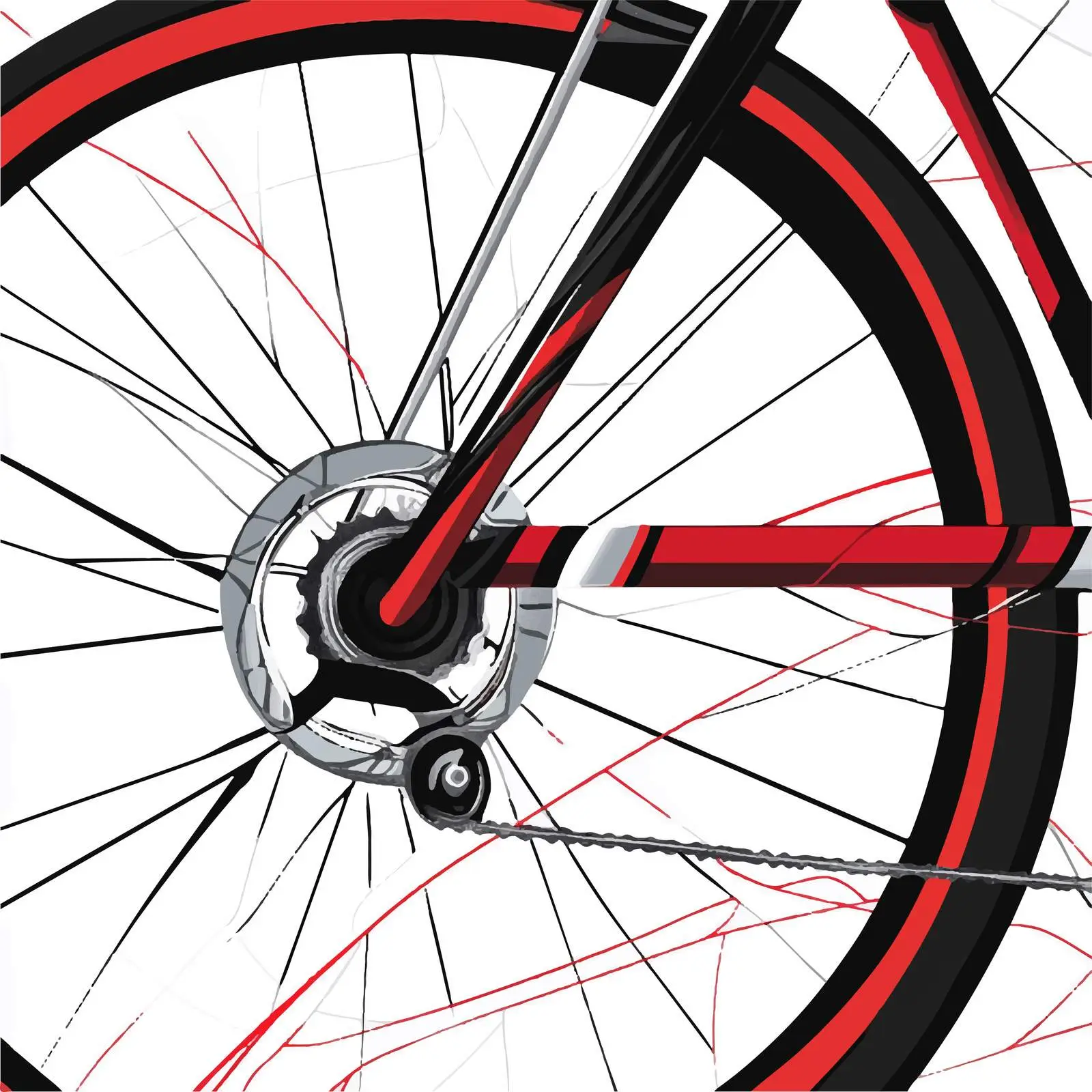 Minimalist Bicycle Vector Illustration — free download from Dotvec