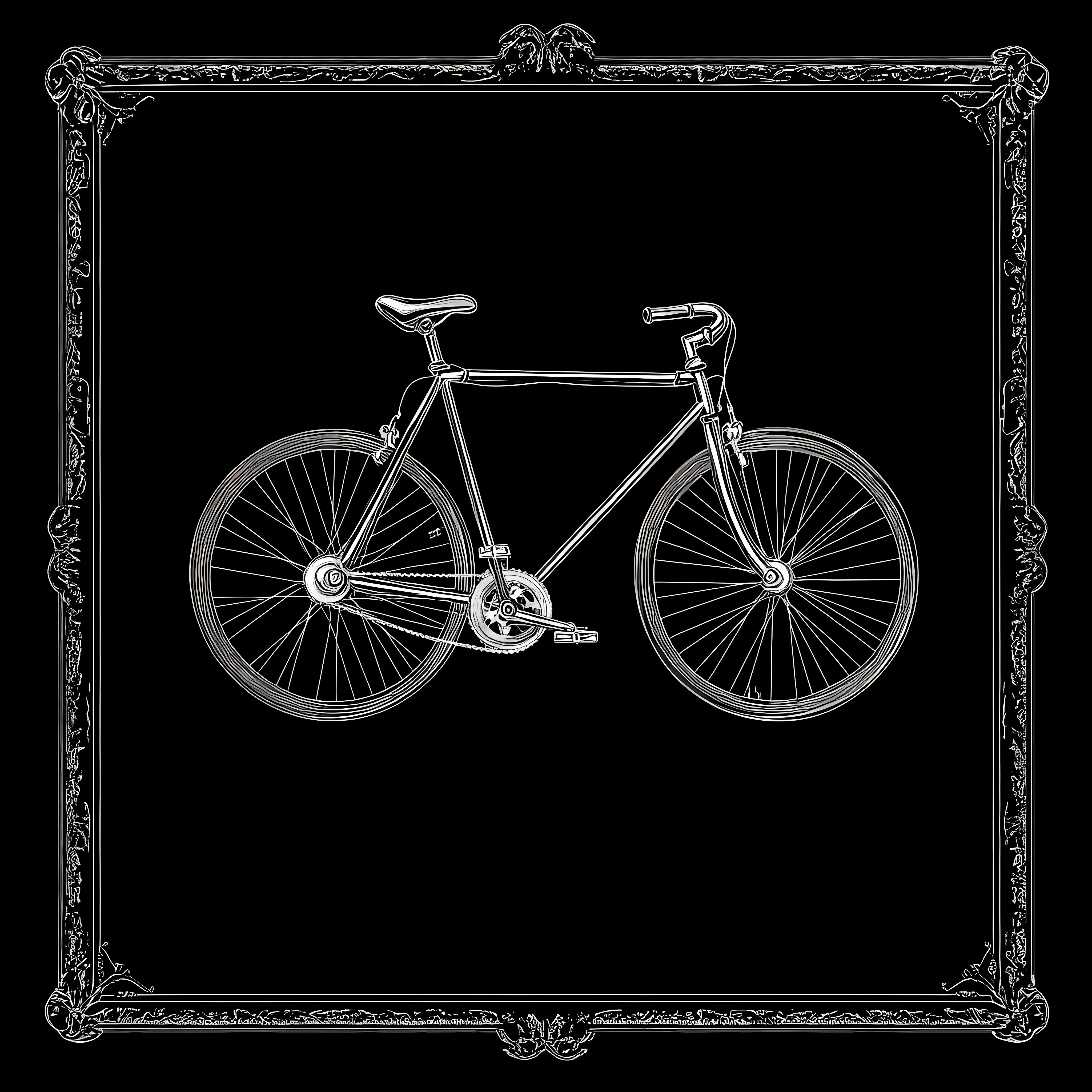 Bicycle Flat Vector Illustration in Frame — free download from Dotvec