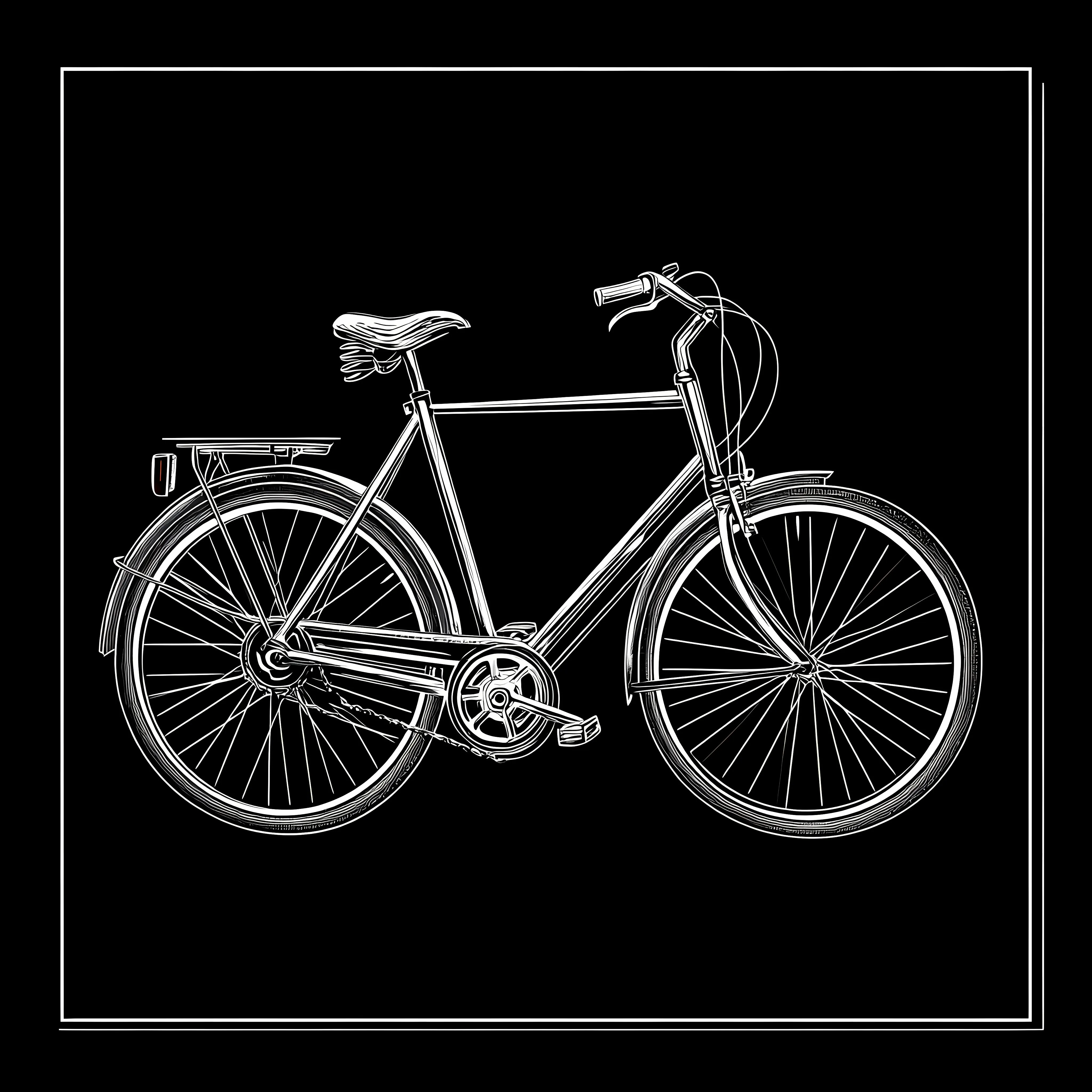Bicycle Vector Illustration in Frame — free download from Dotvec