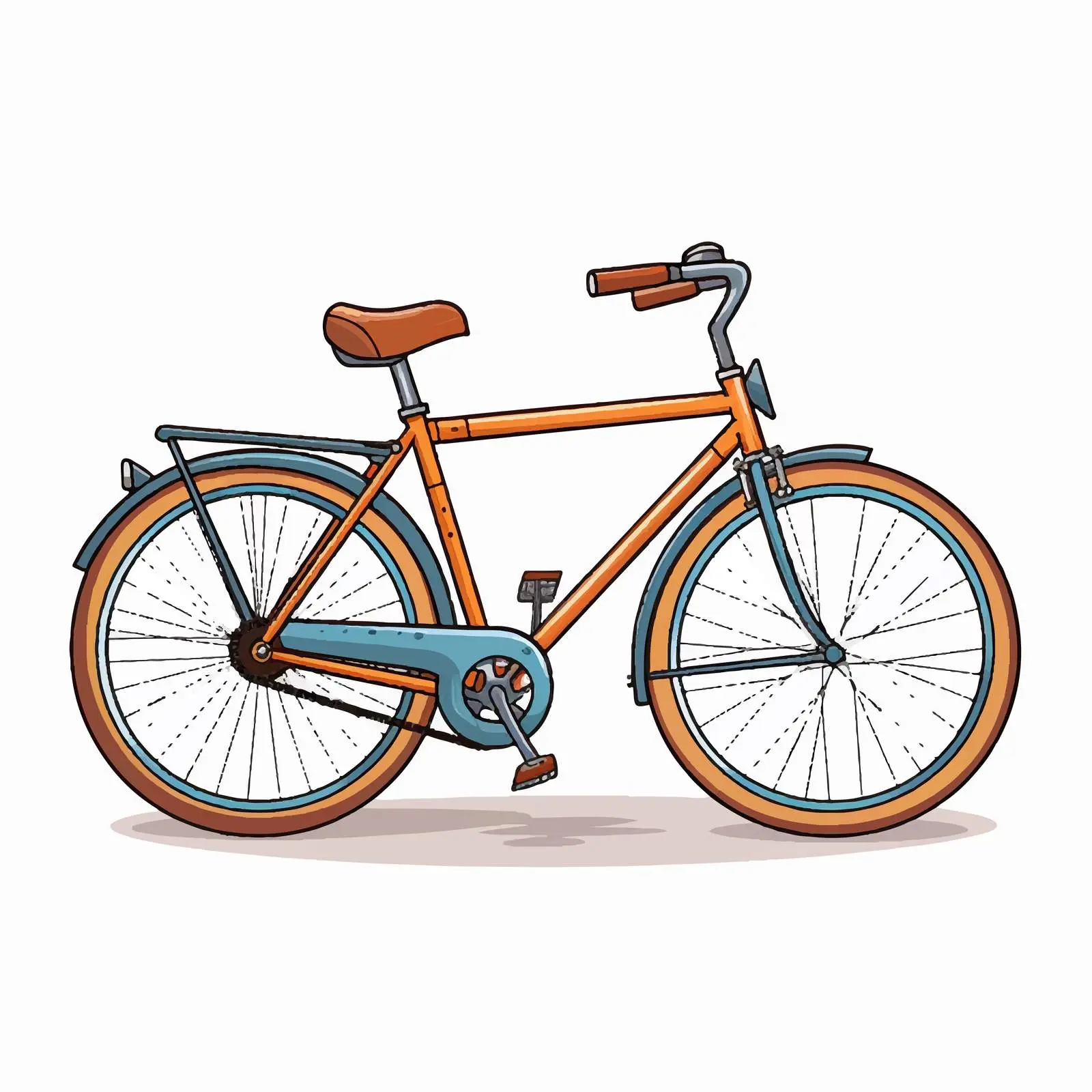 Cartoon Bicycle Lifestyle Vector Illustration — free download from Dotvec