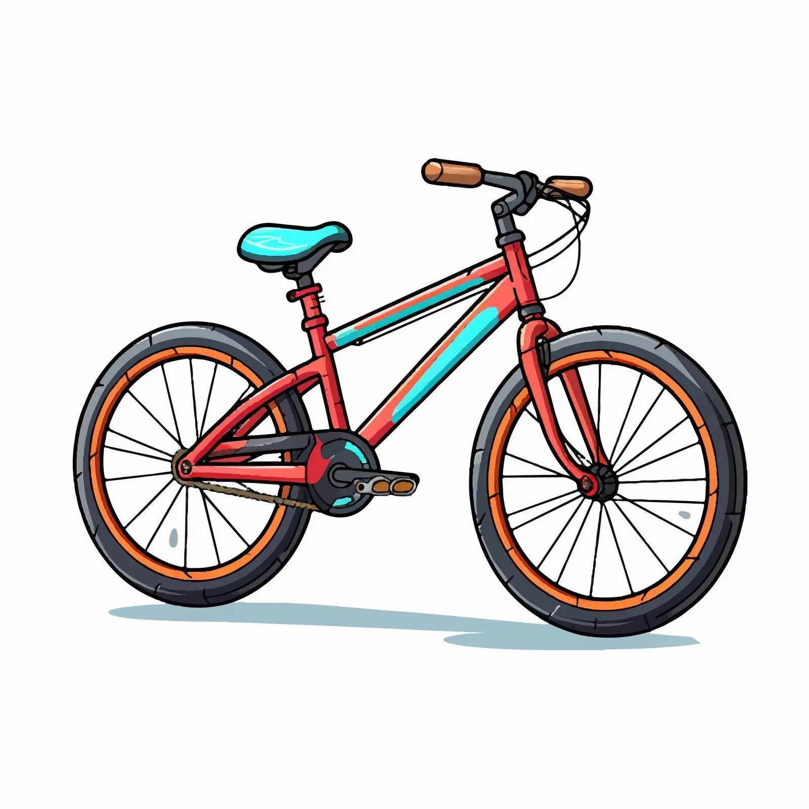 Cartoon Bicycle Lifestyle Vector Illustration — free download from Dotvec