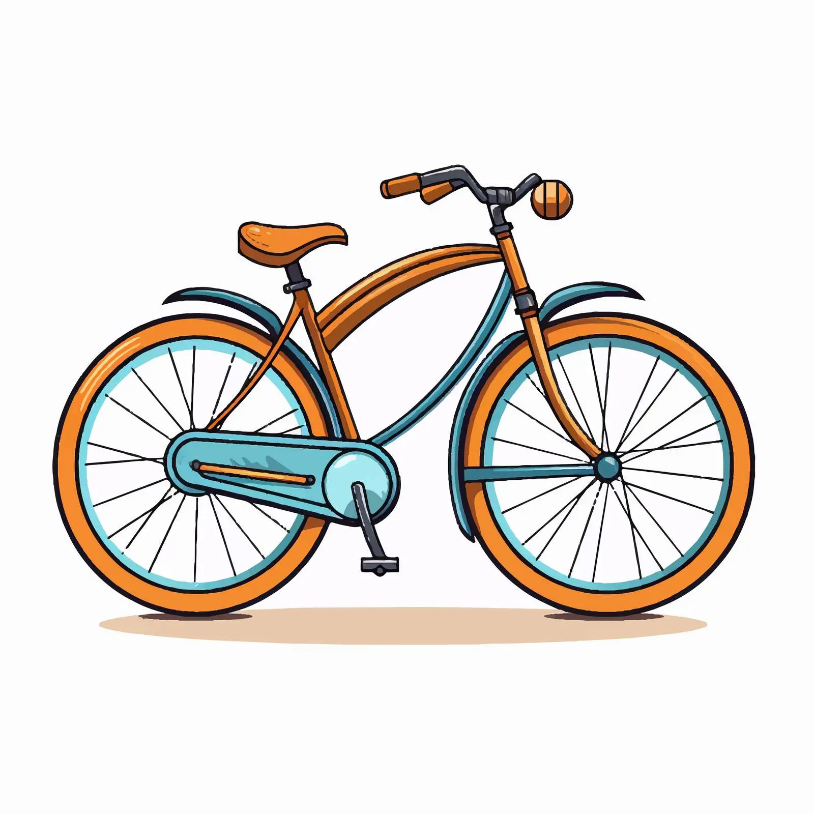 Cartoon Bicycle Lifestyle Vector Illustration — free download from Dotvec