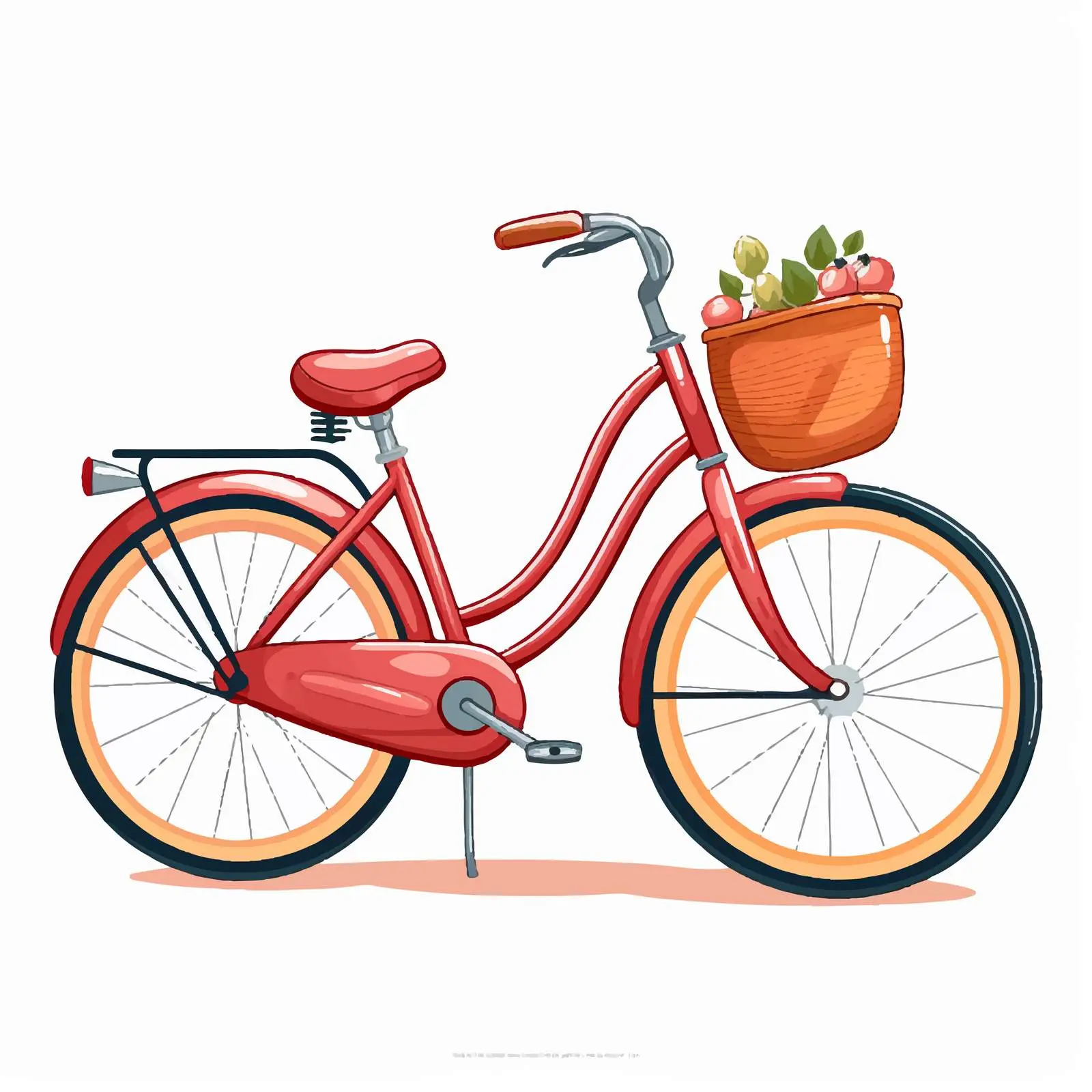 Cartoon Bicycle Lifestyle Vector Illustration — free download from Dotvec