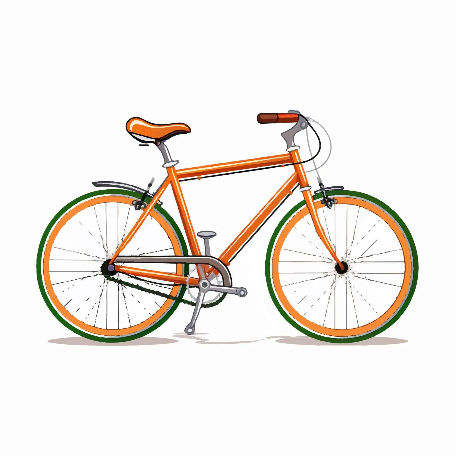 Bicycle Line Vector Illustration on White Background – free recreational image from Dotvec