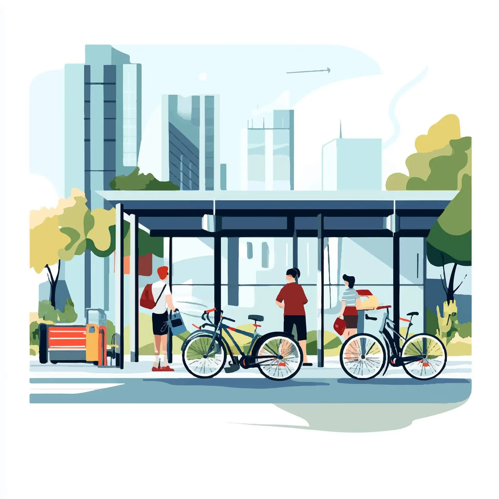 Bicycle Parking Lots in the City — free download from Dotvec