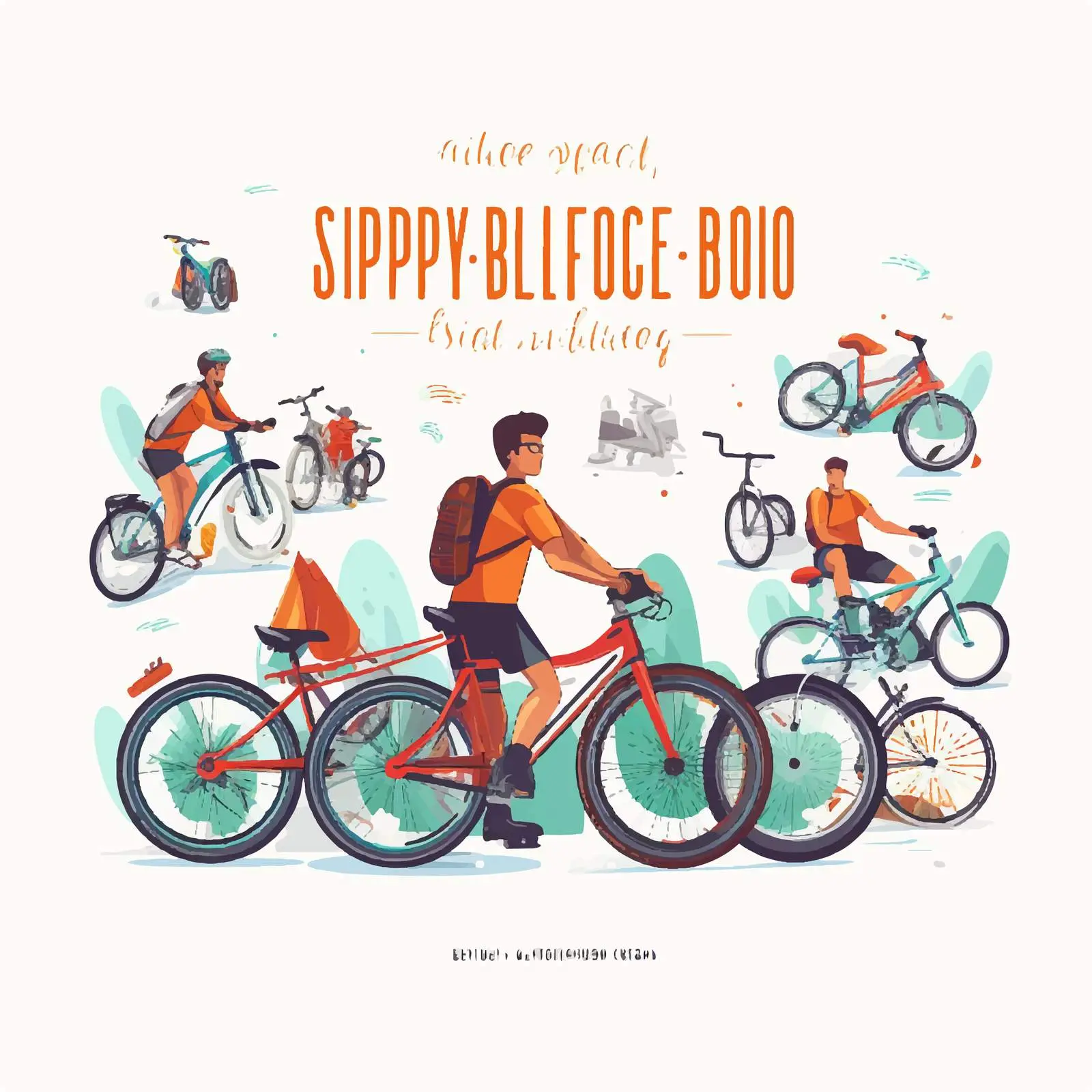 Bicycle Shop Vector Poster Illustration — free download from Dotvec
