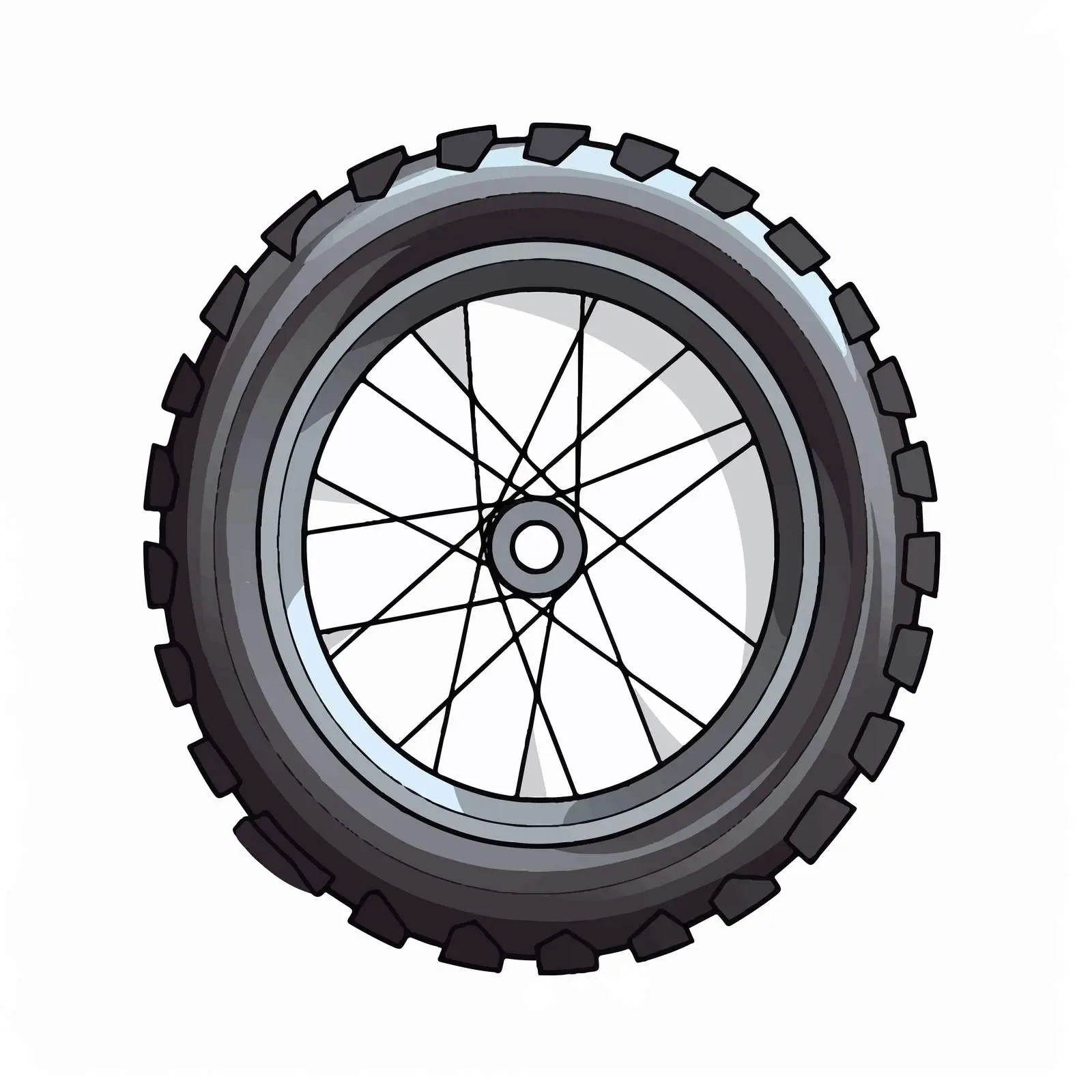 Cartoon Bicycle Tire Vector Illustration — free download from Dotvec