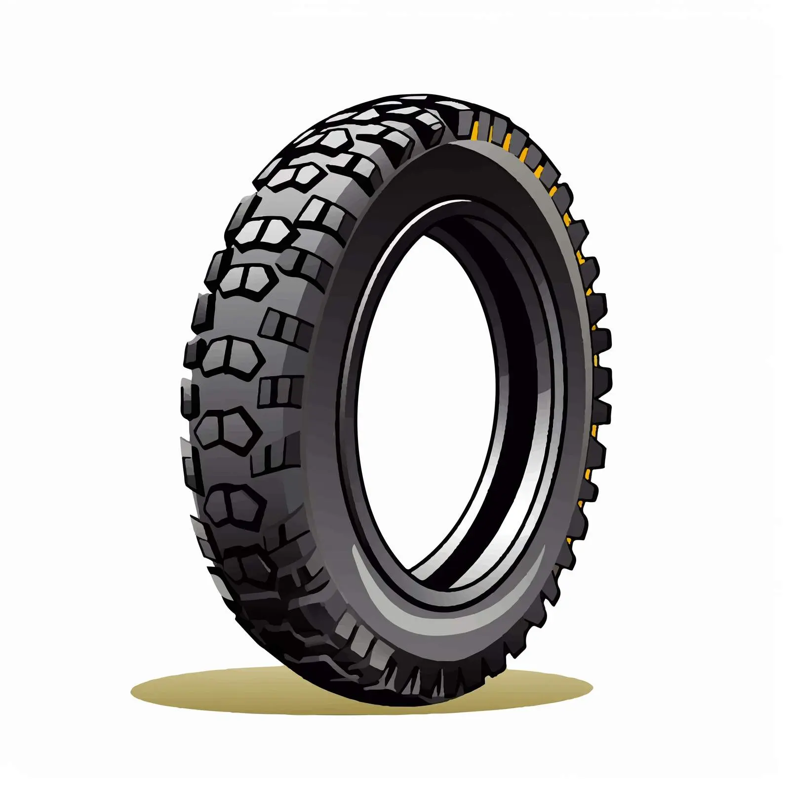 Cartoon Bicycle Tire Vector Illustration — free download from Dotvec