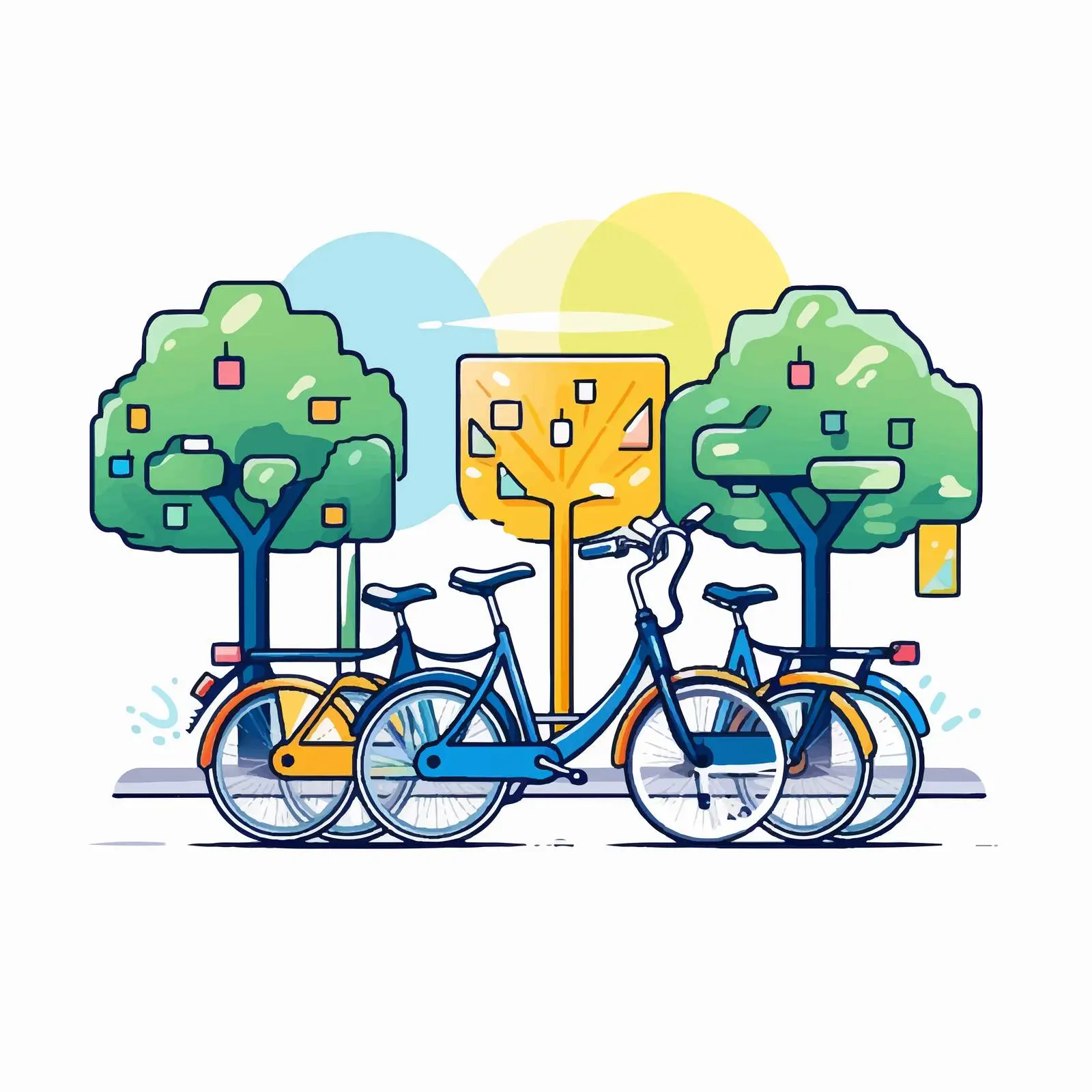 Bicycles for Rent at Docking Stations – free dock image from Dotvec