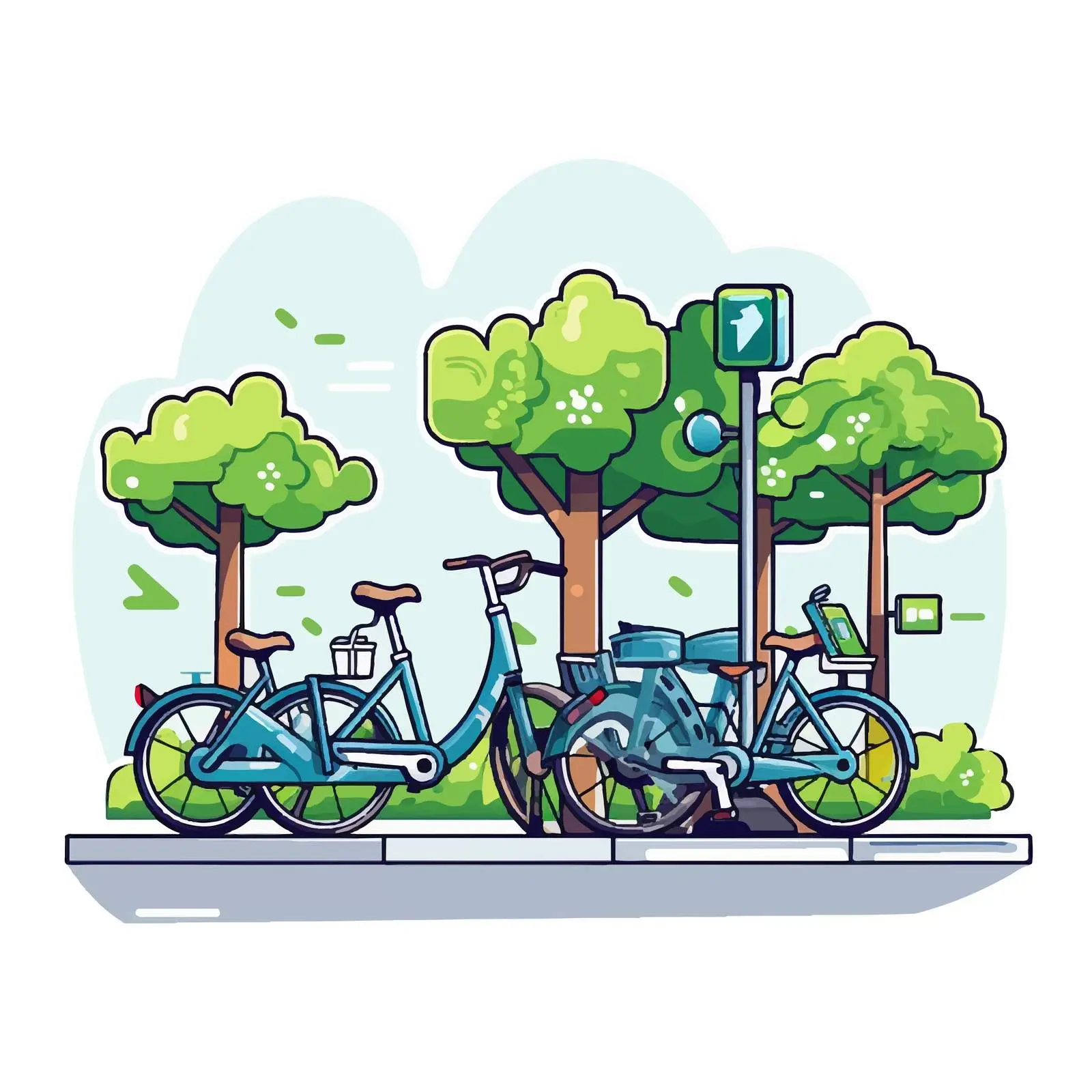 Bicycles for Rent at Docking Stations – free dock image from Dotvec