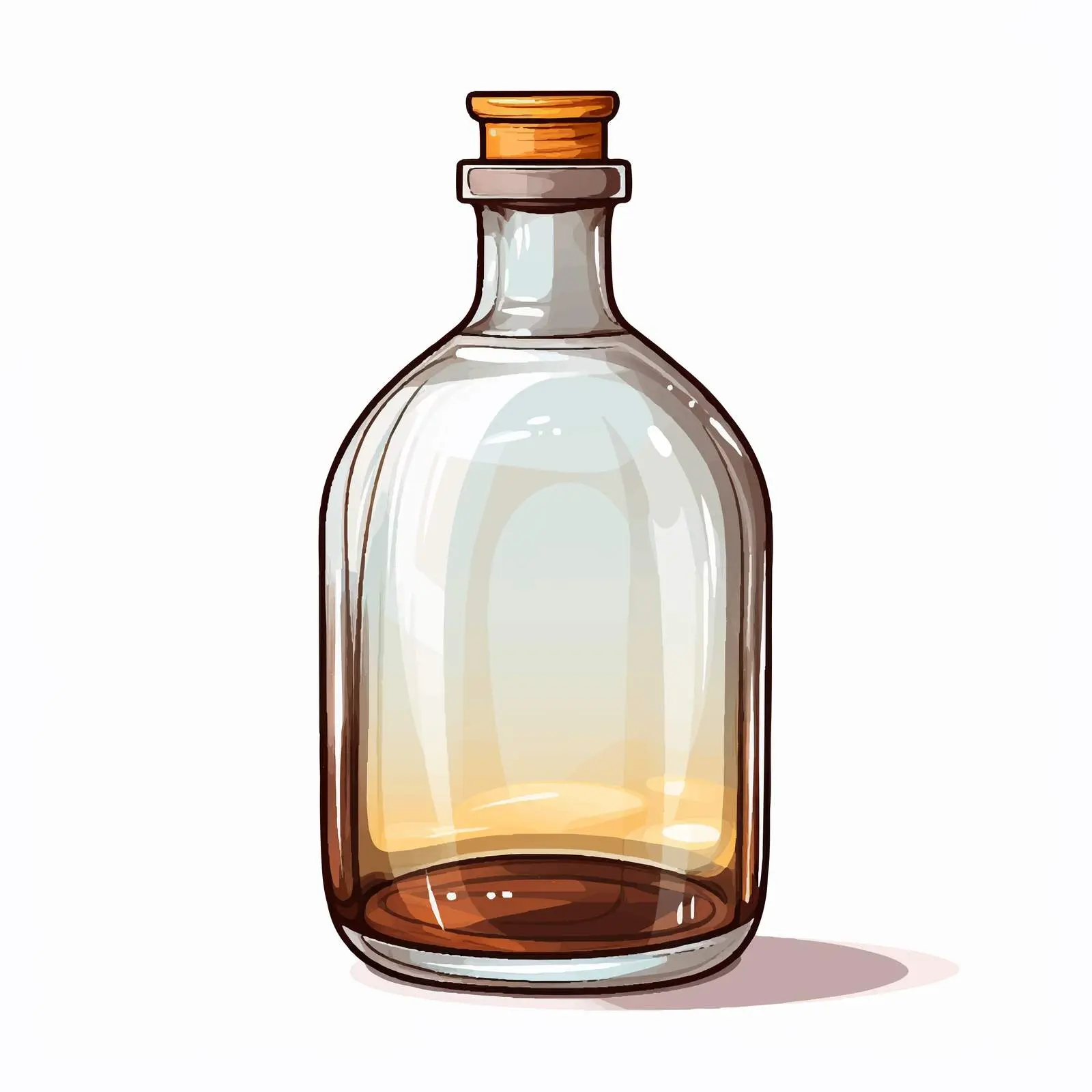 Cartoon Big Bottle Vector Illustration — free download from Dotvec